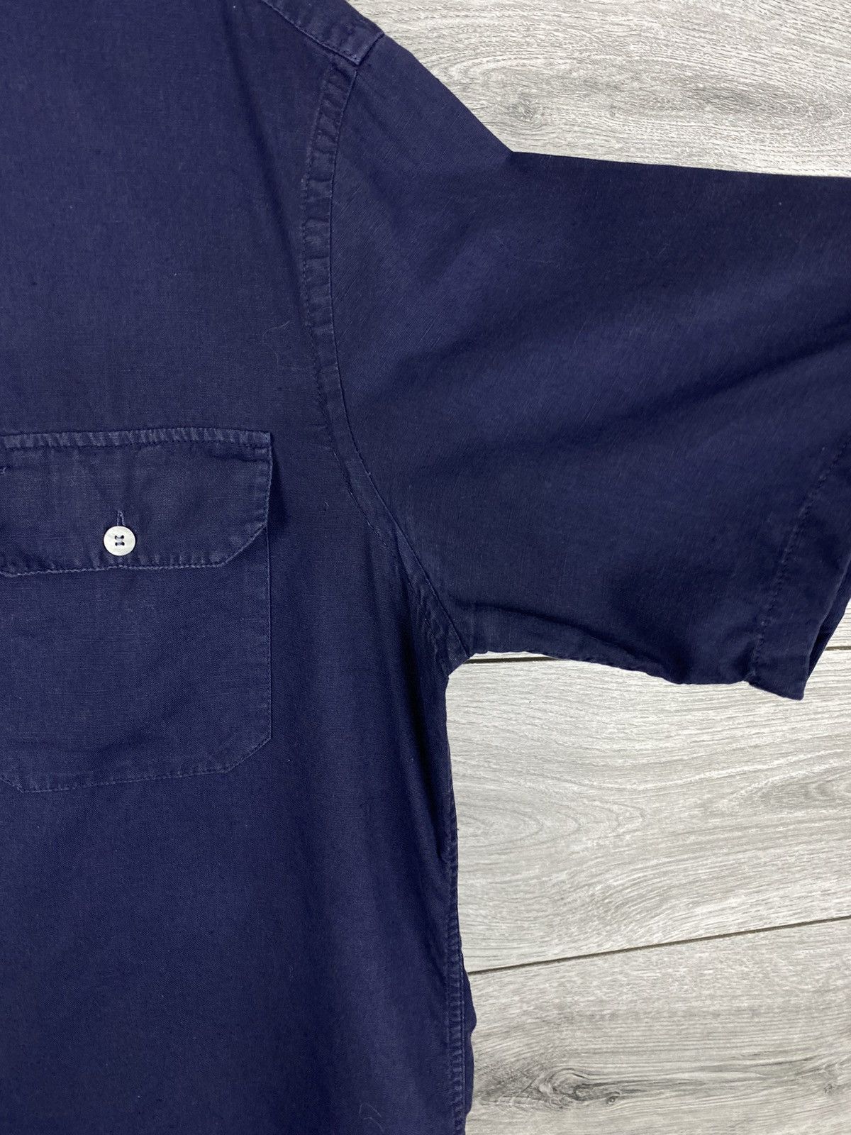 Armani Mens Vintage Armani Jeans Linen Shirt Button Up Size XL Size US XL / EU 56 / 4 - 8 Thumbnail