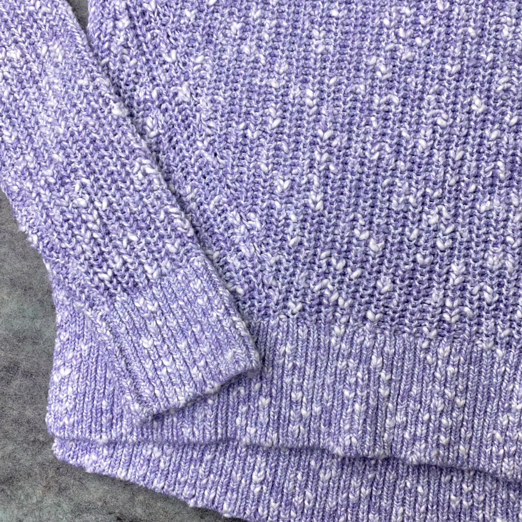 Abercrombie & Fitch Abercrombie & Fitch Sweater Womens XS Purple Knit Round Neck Cotton Linen Blend Size XS / US 0-2 / IT 36-38 - 3 Thumbnail