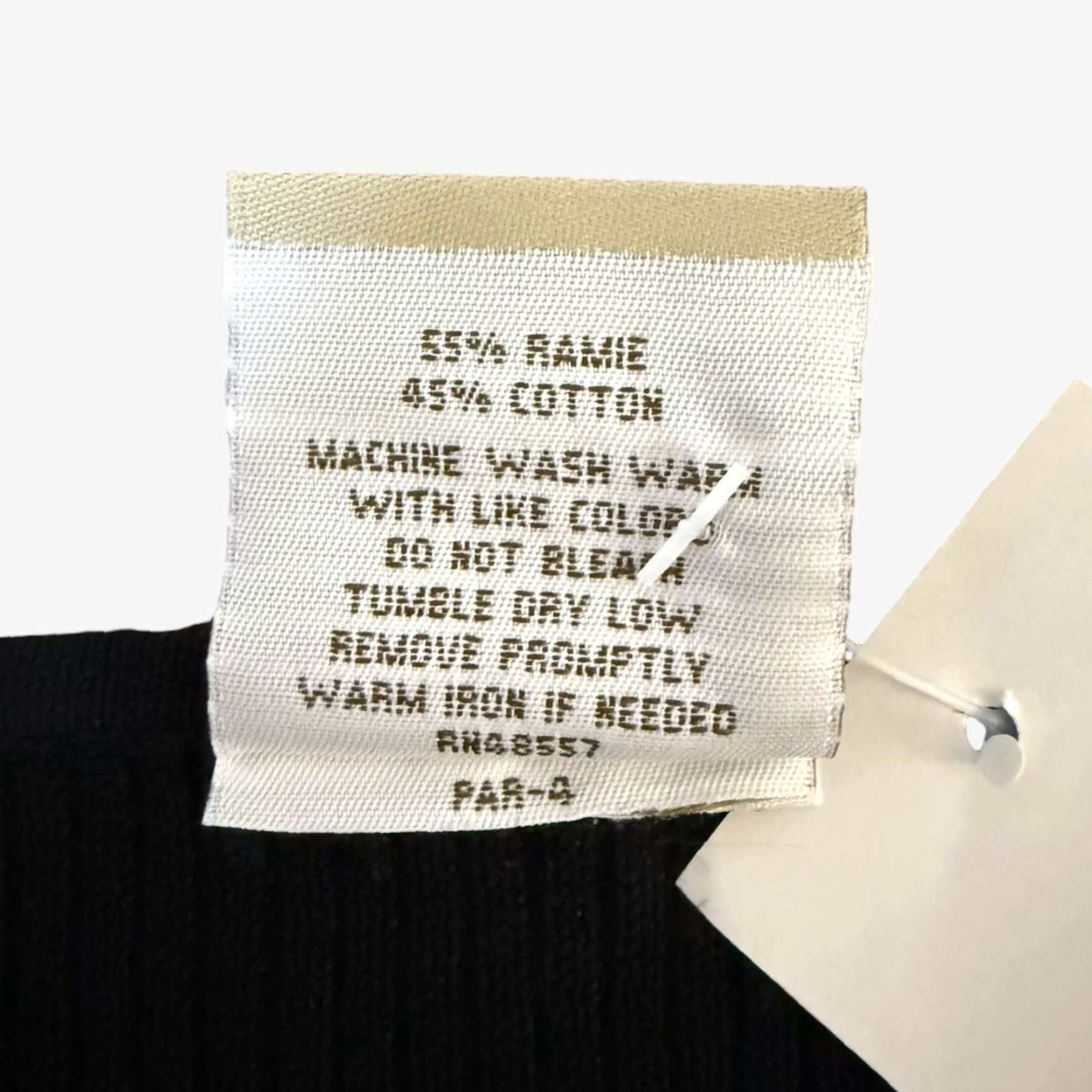 Vintage VINTAGE Mervyn's Partners Rib-Knit V-Neck Shirt Top Blouse Women M Black 55% Ramie 45% Cotton All-Season City Classic Vintage Brand Shirts Womens Size M / US 6-8 / IT 42-44 - 7 Thumbnail