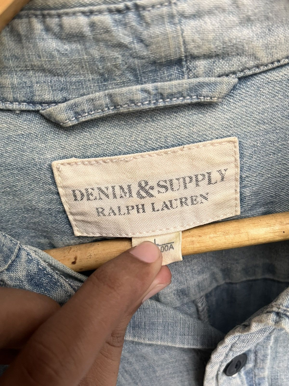 Denim & Supply Ralph Lauren × Polo Ralph Lauren × Ralph Lauren VINTAGE DENIM SUPPLY RALPH LAUREN PATCH SHIRST Size US L / EU 52-54 / 3 - 7 Thumbnail