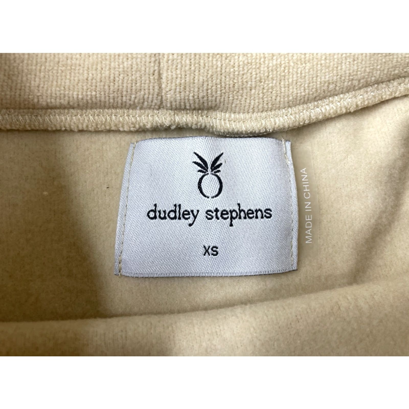 Vintage DUDLEY STEPHENS Sweater Womens XS Baldwin Turtleneck Terry Fleece Pullover Beige Logo Embroidered Fashion Pullover Sweatshirt Womens XS Size XS / US 0-2 / IT 36-38 - 3 Thumbnail