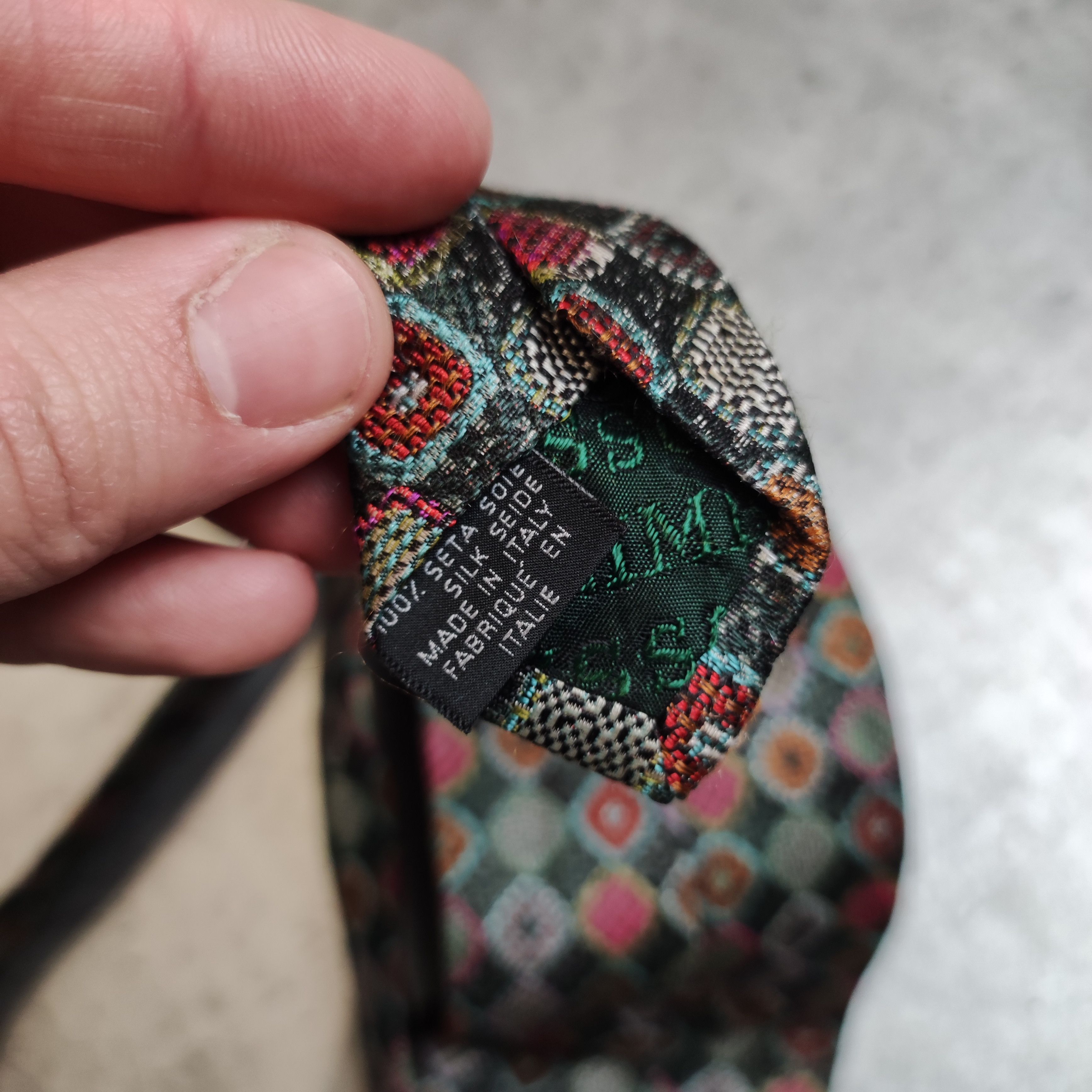 Missoni Vintage 90s RARE Missoni Cravatte Abstract Silk Tie Size ONE SIZE - 4 Thumbnail