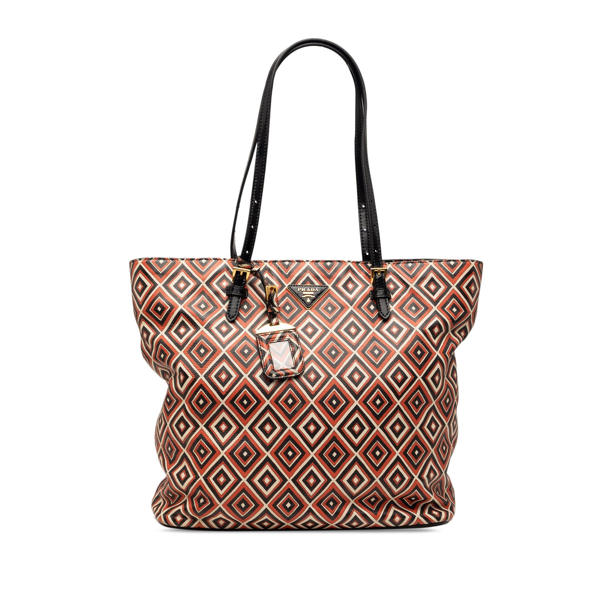 Prada Saffiano Diamond Print Tote Size ONE SIZE - 1 Thumbnail