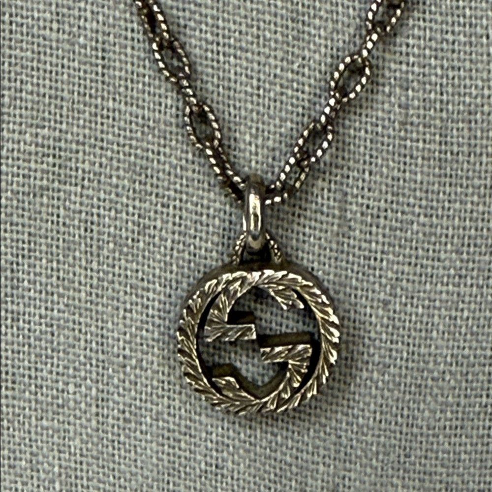 Gucci Gucci Sterling Silver Interlocking G Necklace – 17" Size ONE SIZE - 4 Thumbnail