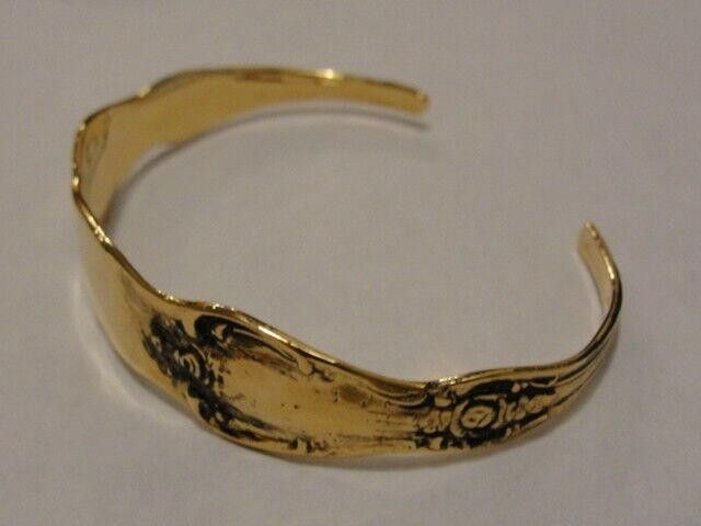 Designer Sterling and 14kt Gold Vermeil Silverware Cuff Bracelet Size ONE SIZE - 2 Thumbnail