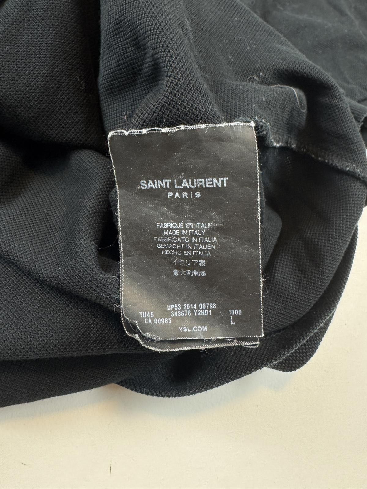 Saint Laurent Paris Saint Laurent 2014 Leather Mandarin Collar Polo Size US L / EU 52-54 / 3 - 5 Thumbnail