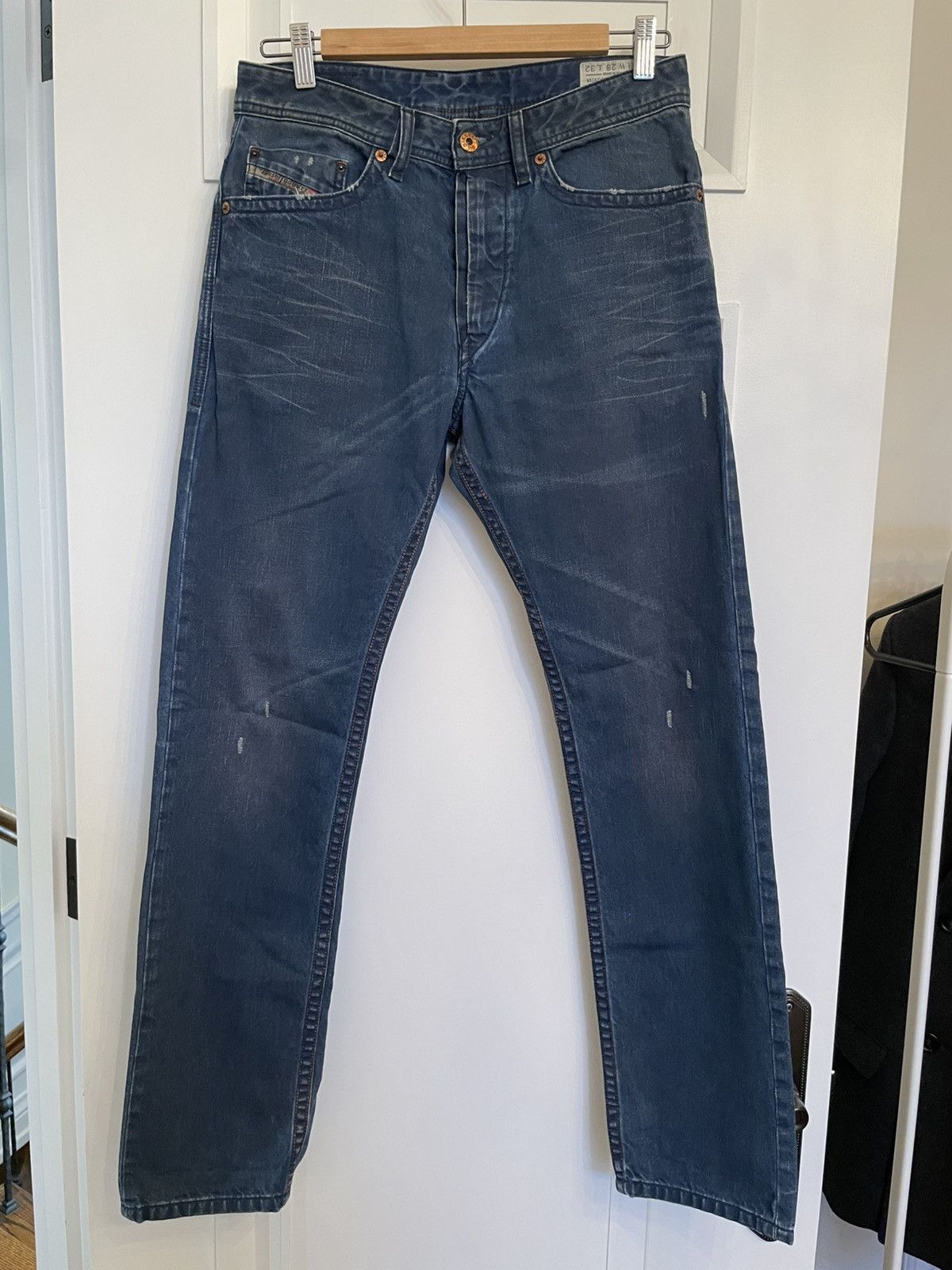 Diesel Diesel Braddom washed regular slim - Carrot deep navy jean Size US 28 / EU 44 - 1 Thumbnail