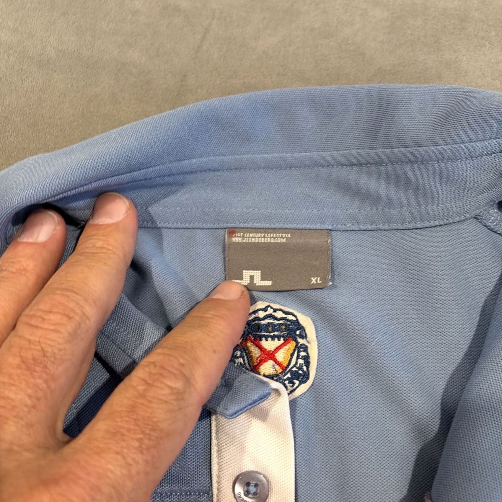 J.Lindeberg J.Lindeberg Golf Polo Bel Air Country Club Men’s XL Multicolor Logo Short Sleeve Button Collar Spread Casual Size US XL / EU 56 / 4 - 2 Thumbnail