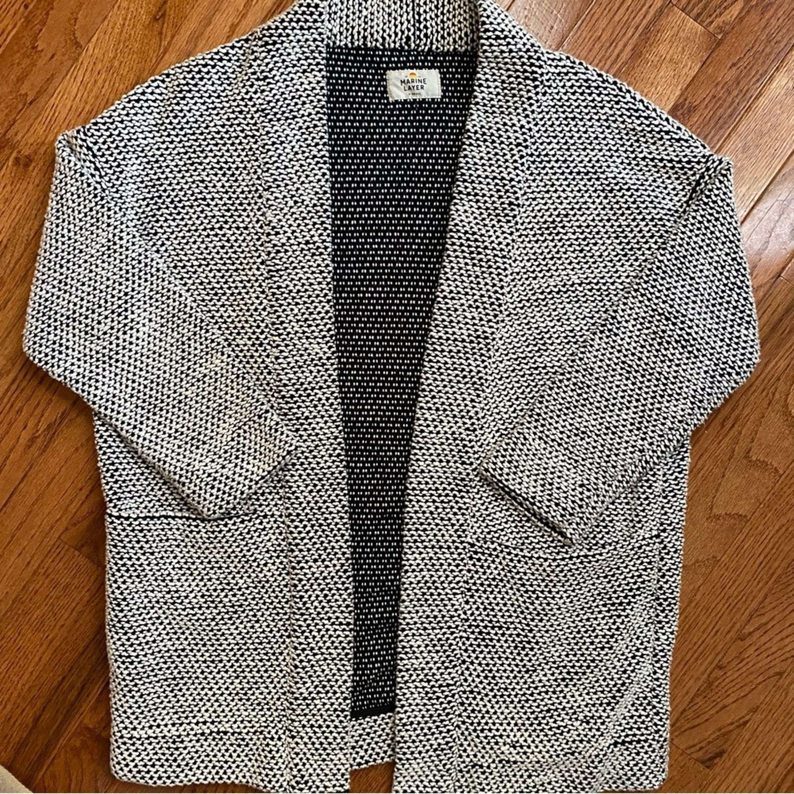 Marine Layer Marine Layer Women’s Birdseye Cardigan XS EUC Size XS / US 0-2 / IT 36-38 - 4 Thumbnail