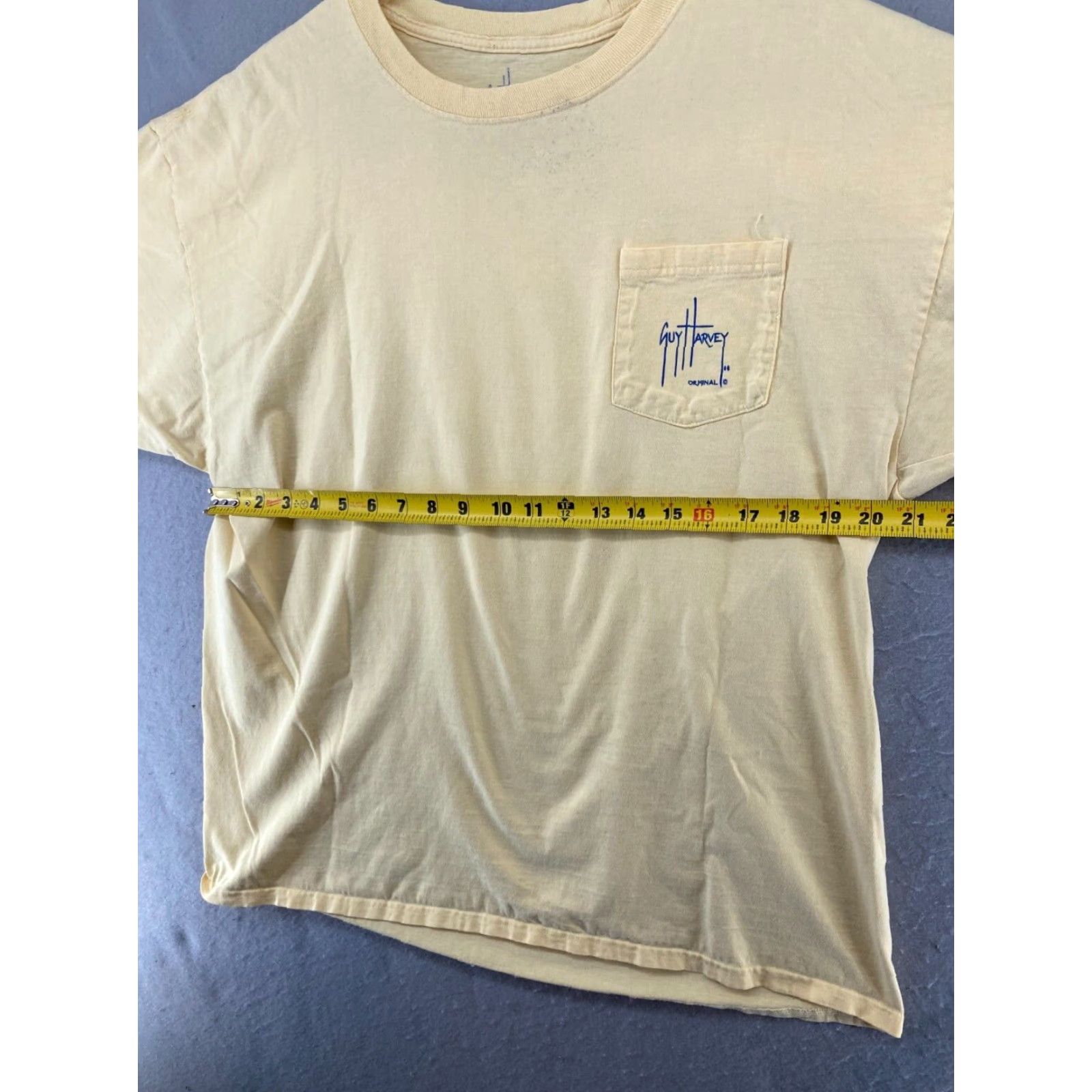Guy Harvey Guy Harvey T Shirt Mens XL Yellow Fish Pocket Shirt Size US XL / EU 56 / 4 - 3 Thumbnail