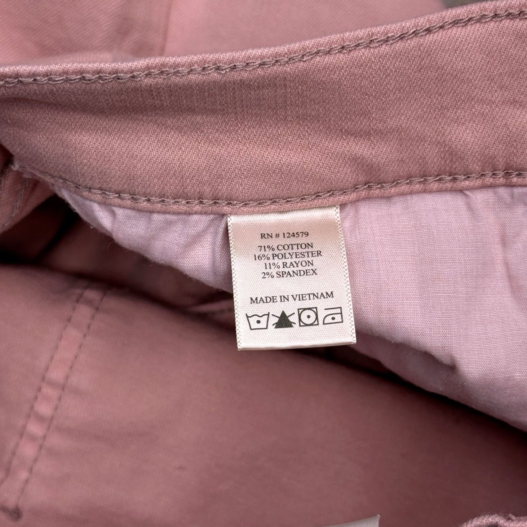 Vintage Sneak Peek Shorts Womens L Pink High Rise Denim Cut Off Size 36" / US 14 / IT 50 - 5 Thumbnail
