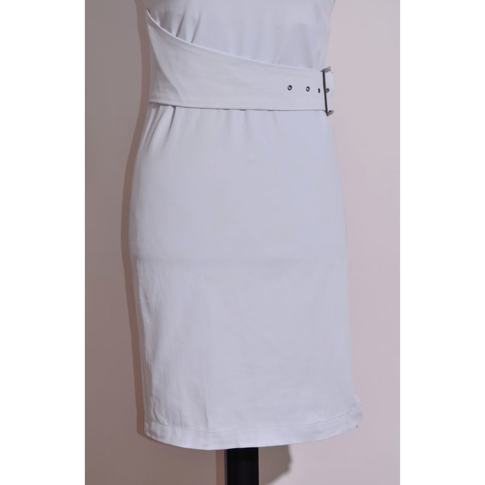 Sarah Pacini Sarah Pacini White Sleeveless Sheath Dress Belted V-Neck Italy Size S Ladies WomenWhite Sleeveless Sheath Dress Belted V-Neck Italy Size S Size S / US 4 / IT 40 - 3 Thumbnail