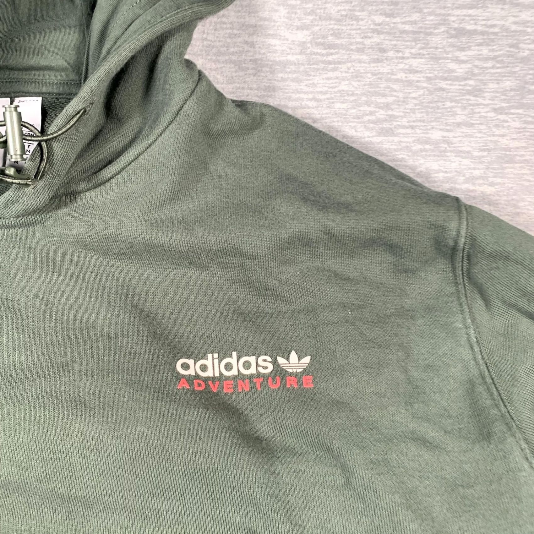 Adidas Adidas Hoodie Mens Medium Green Adventure Trefoil Pullover Sweatshirt Cotton Size US M / EU 48-50 / 2 - 4 Thumbnail