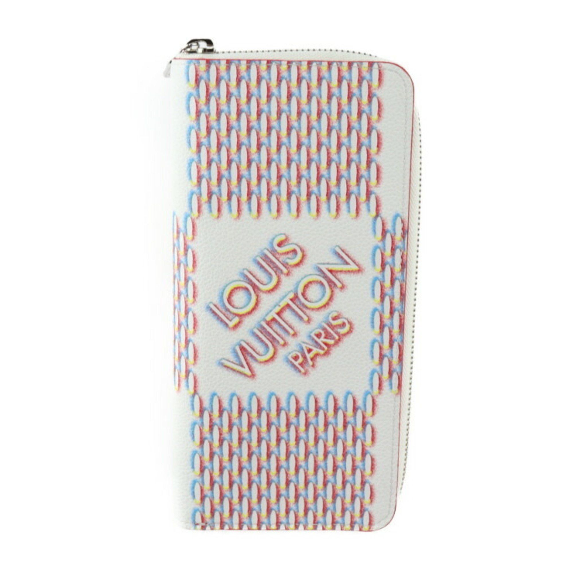 Louis Vuitton Louis Vuitton Zippy Wallet Vertical Damier Giant Spray Long M81403 Leather Blanc White Multicolor Bi-fold Round 2414033010072R1 Size ONE SIZE - 1 Thumbnail