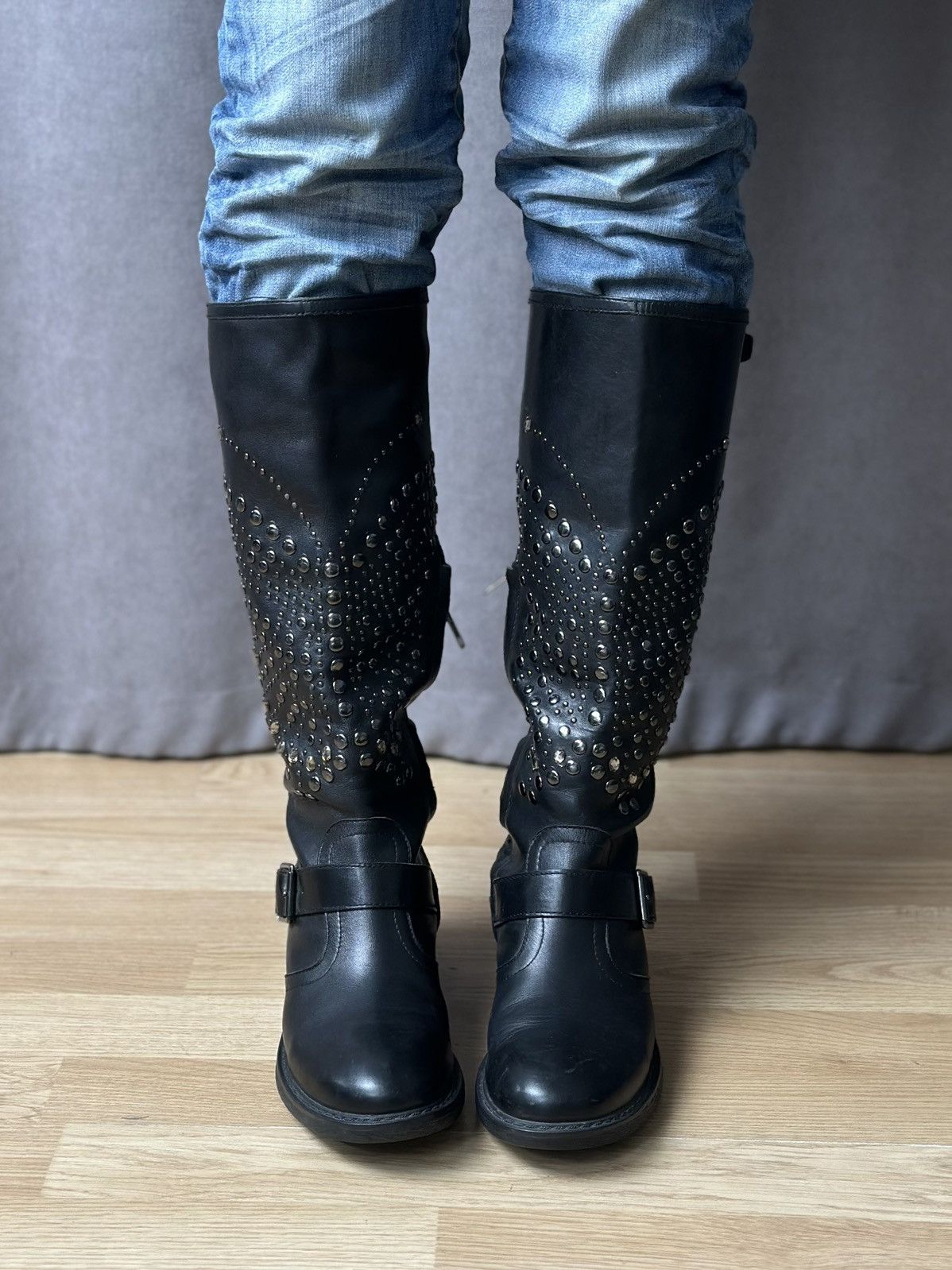 ASH Vintage Leather High Heel Boots Avantgarde Gothic Y2K Guidi Size US 6 / IT 36 - 6 Thumbnail