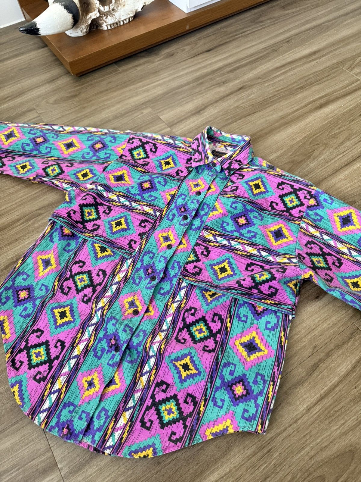 Panhandle Slim Vintage PANHANDLE SLIM Western Aztec Shirt Medium Overlaps Size M / US 6-8 / IT 42-44 - 2 Thumbnail