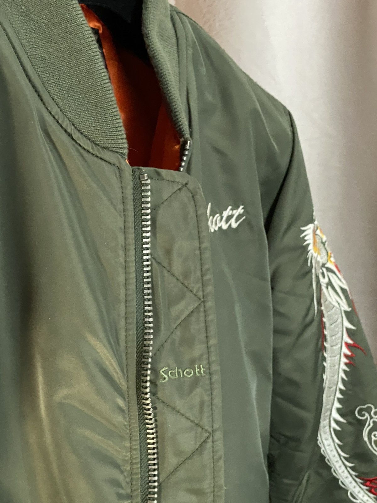 Schott SCHOTT X ANDERSSON BELL BOMBER EMBROIDERED DRAGON CHINATOWN Size US M / EU 48-50 / 2 - 11 Thumbnail