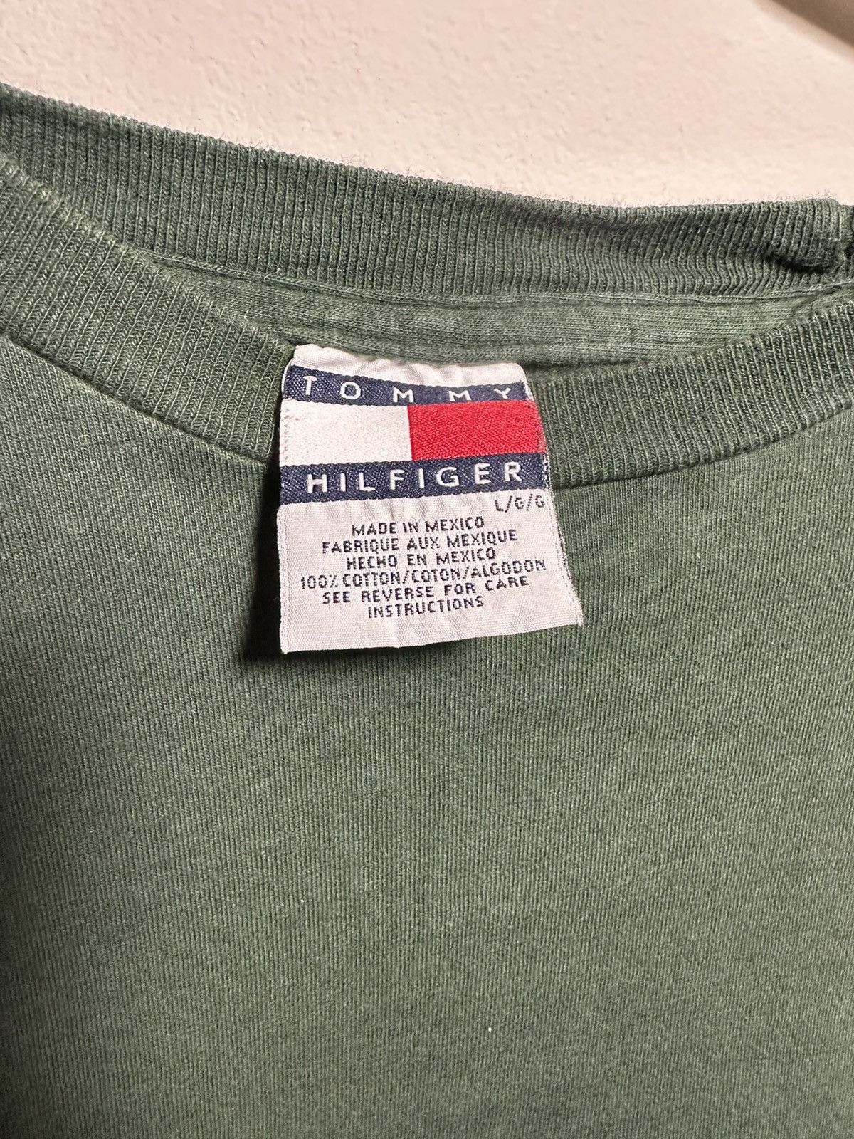 Tommy Hilfiger Vintage Green Tommy Hilfiger 90s Tee Size US L / EU 52-54 / 3 - 3 Thumbnail