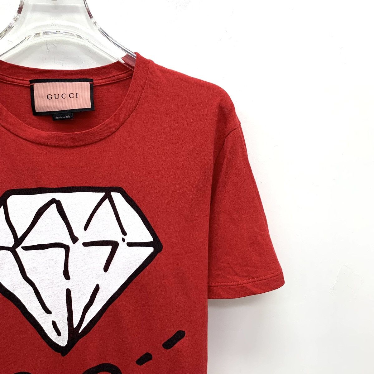 Gucci Gucci Red Diamond Print Crew Neck T-shirt K26WX Size S / US 4 / IT 40 - 3 Thumbnail
