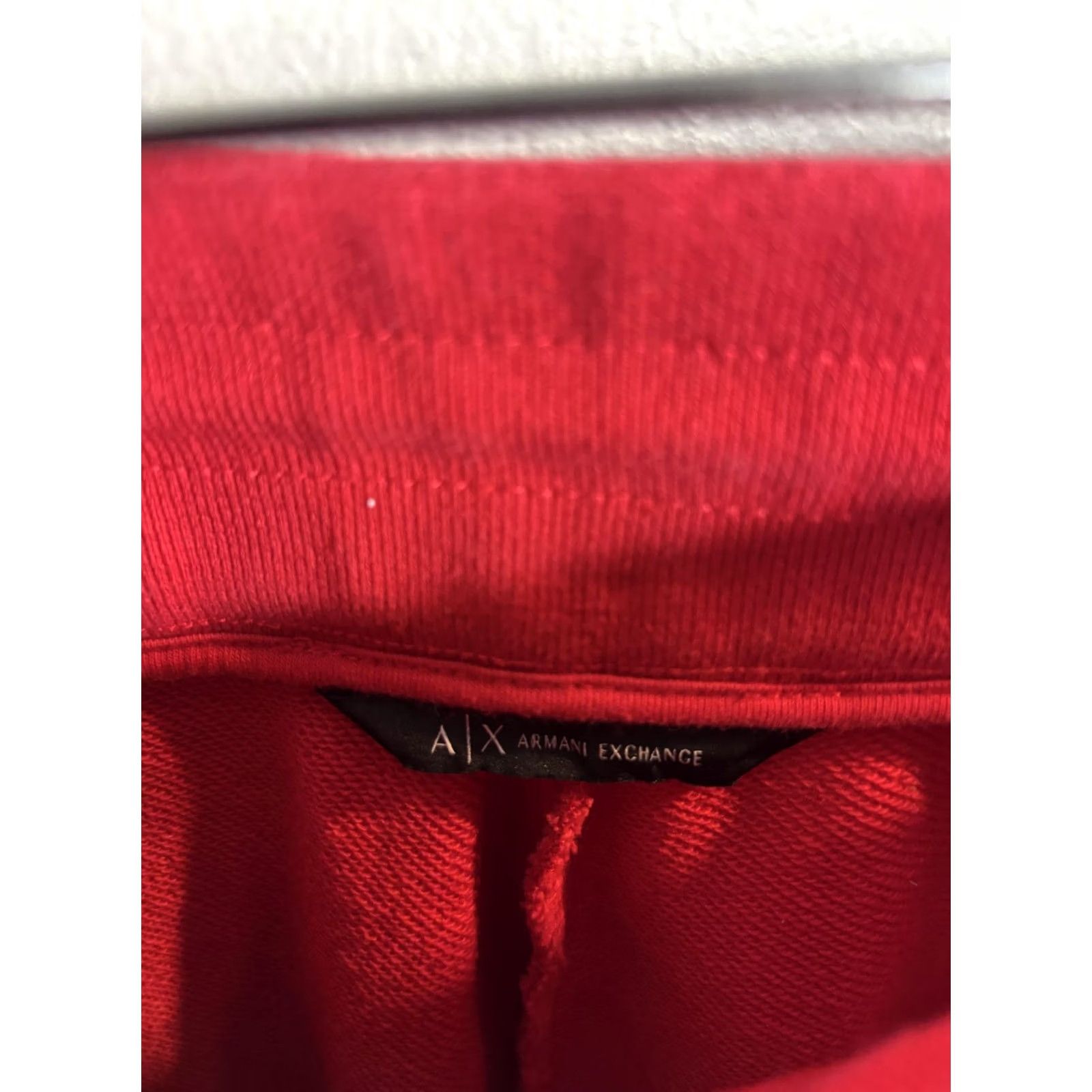 Armani Exchange Armani Exchange Sweatpants Mens M Red Jogger Slim Fit Elastic Waist Pockets Drawstring Casual Activewear Tapered Leg Winter Size US 31 - 3 Thumbnail