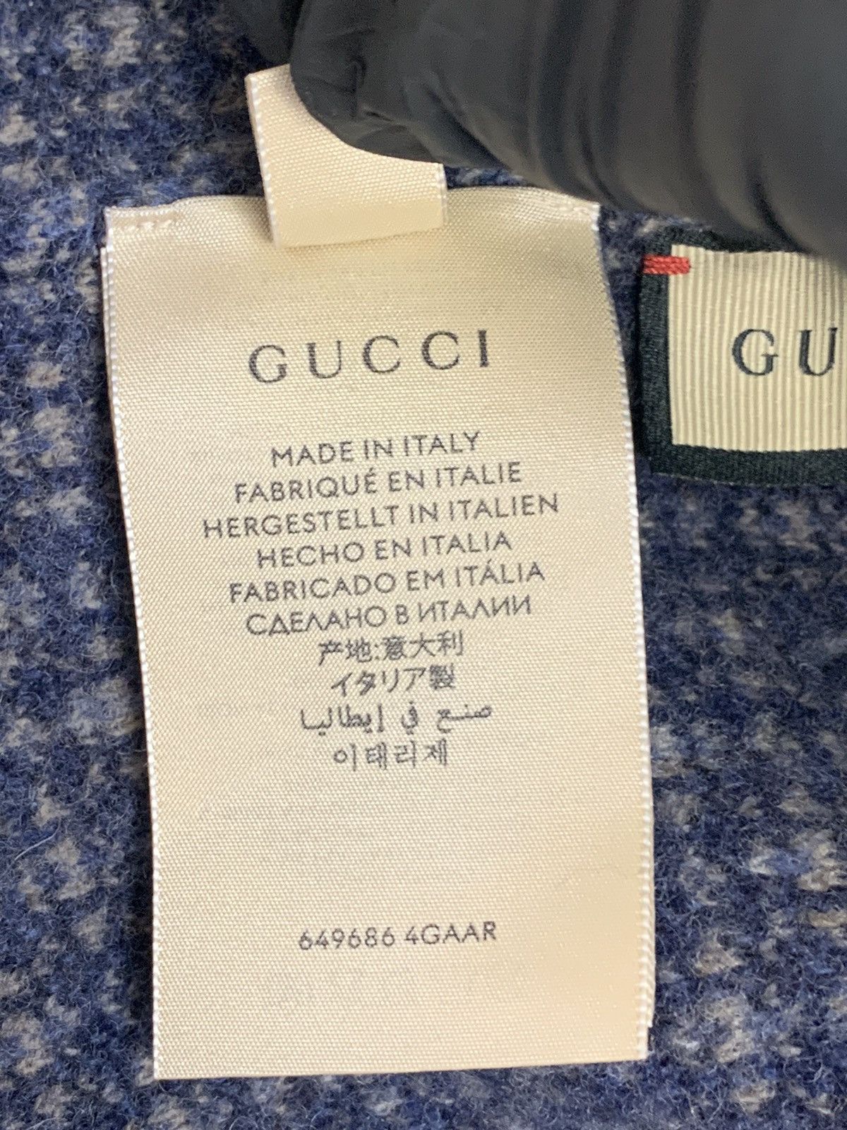 Gucci Gucci Checkered Jacquard Logo Beanie Blue / Grey Size L Size ONE SIZE - 8 Thumbnail