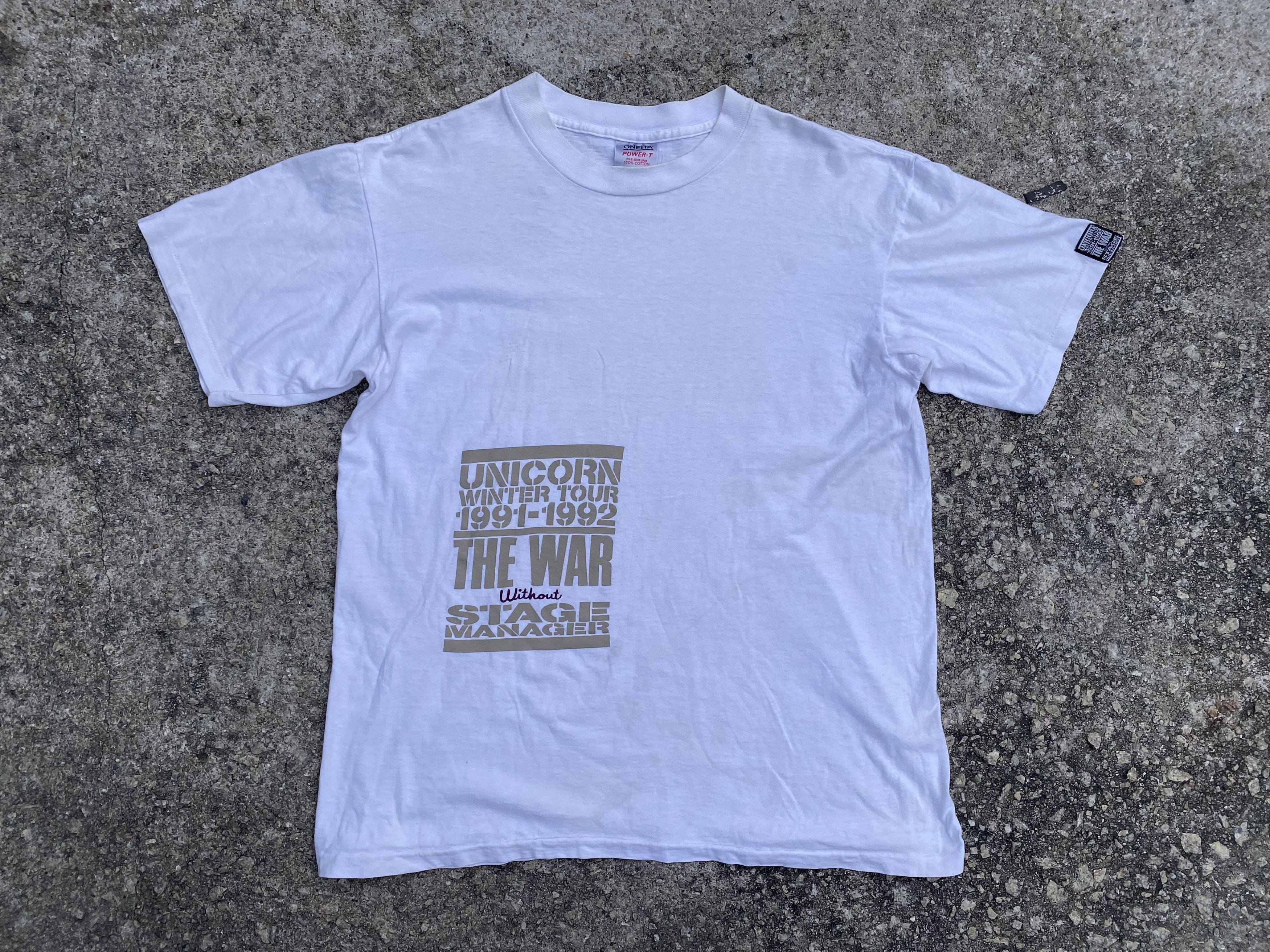 Band Tees × Vintage Vintage 1991 UNICORN Winter Tour The War W/O Stage Manager Size US XL / EU 56 / 4 - 11 Thumbnail