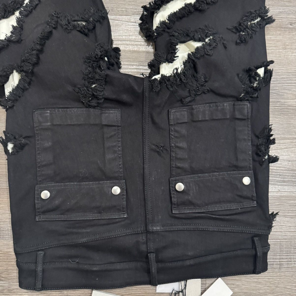 Rick Owens Rick Owens Tyrone Slashed Cut Out Black Natural Denim Jeans Size 30" / US 8 / IT 44 - 7 Thumbnail