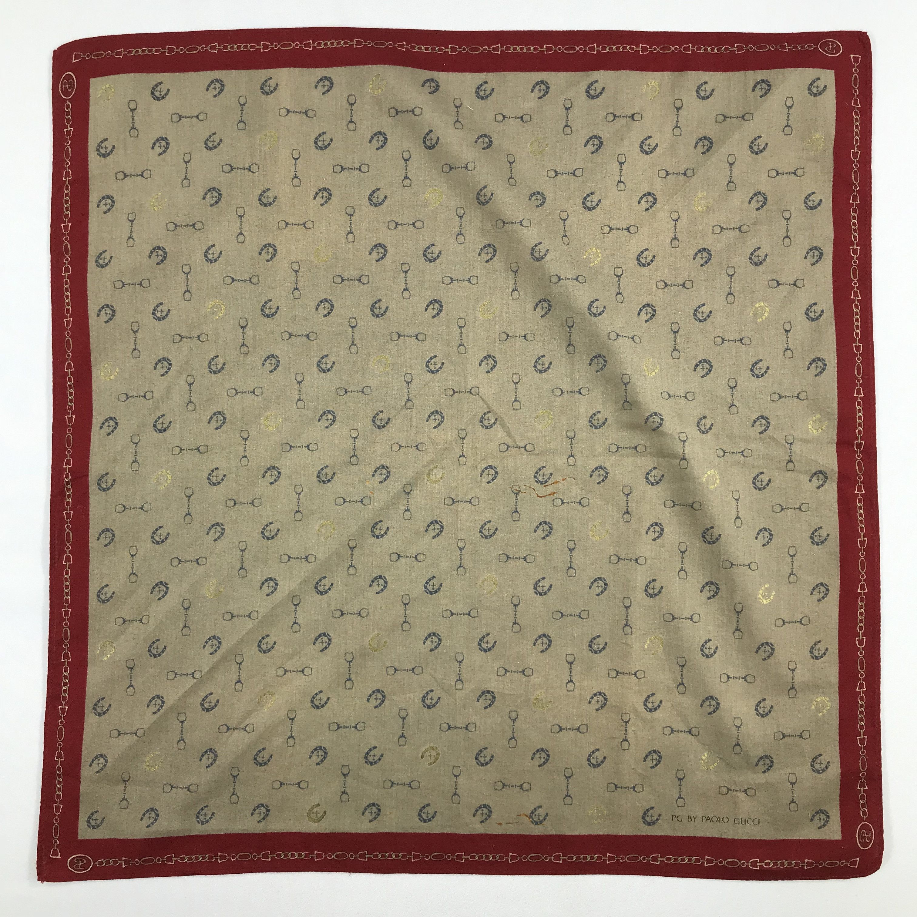 Paolo Gucci × Vintage Paolo Gucci Bandana / Handkerchief / Neckerchief - S2102 Size ONE SIZE - 1 Thumbnail