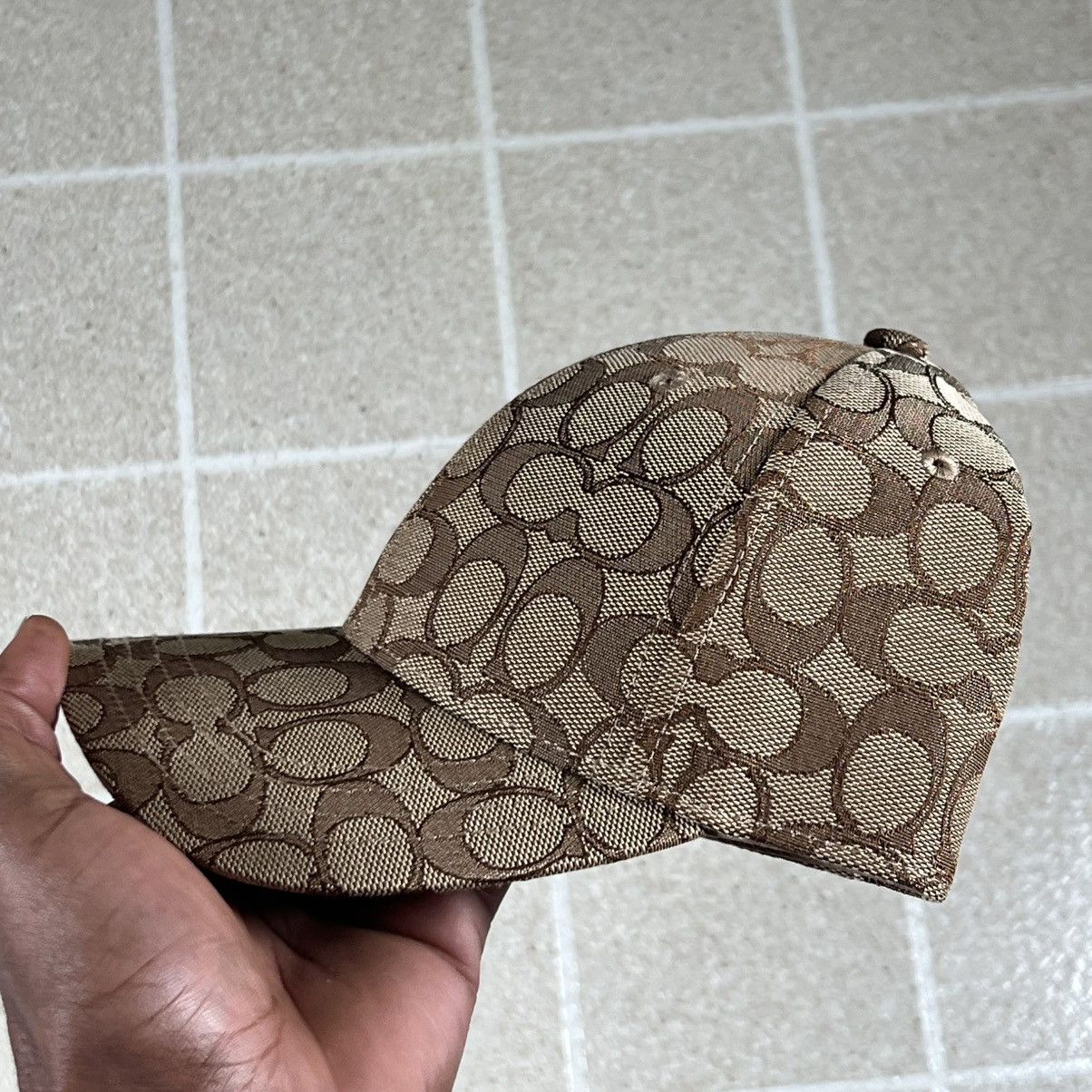 Coach COACH ALLOVER SIGNATURE LOGO JACQUARD BASEBALL/GOLF CAP HAT Size ONE SIZE - 3 Thumbnail
