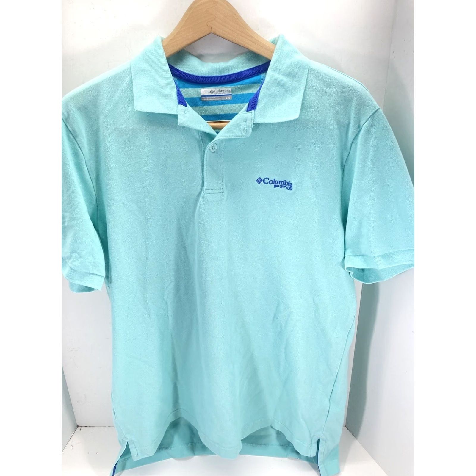 Vintage Columbia PFG Polo Shirt Men Size Large Green Short Sleeve Pullover Golf Shirt Size US L / EU 52-54 / 3 - 2 Thumbnail