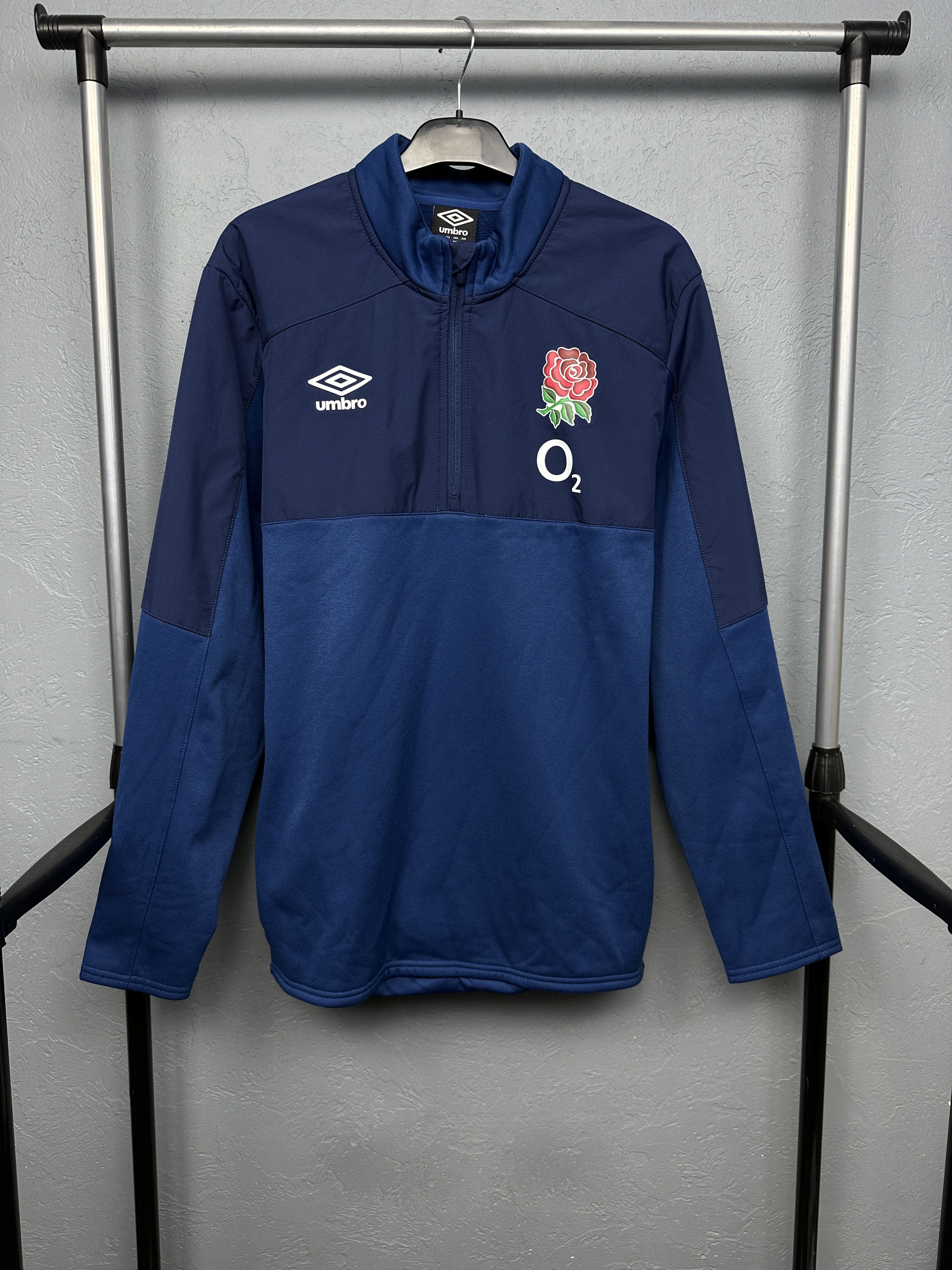 Umbro Umbro O2 England Rugby 1\4 Zip Long Sleeve Jersey Size US XL / EU 56 / 4 - 1 Thumbnail