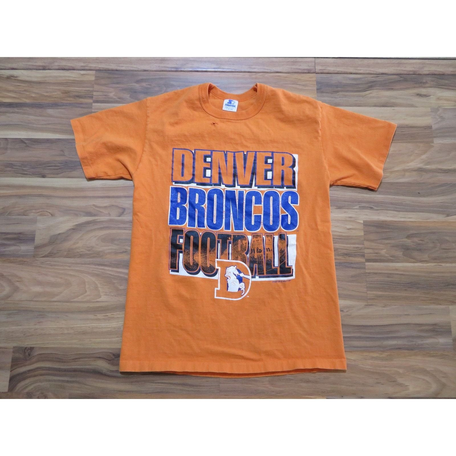 Starter 1990 Denver Broncos Starter Orange Blue T-shirt Sz M Vintage Size US M / EU 48-50 / 2 - 1 Thumbnail