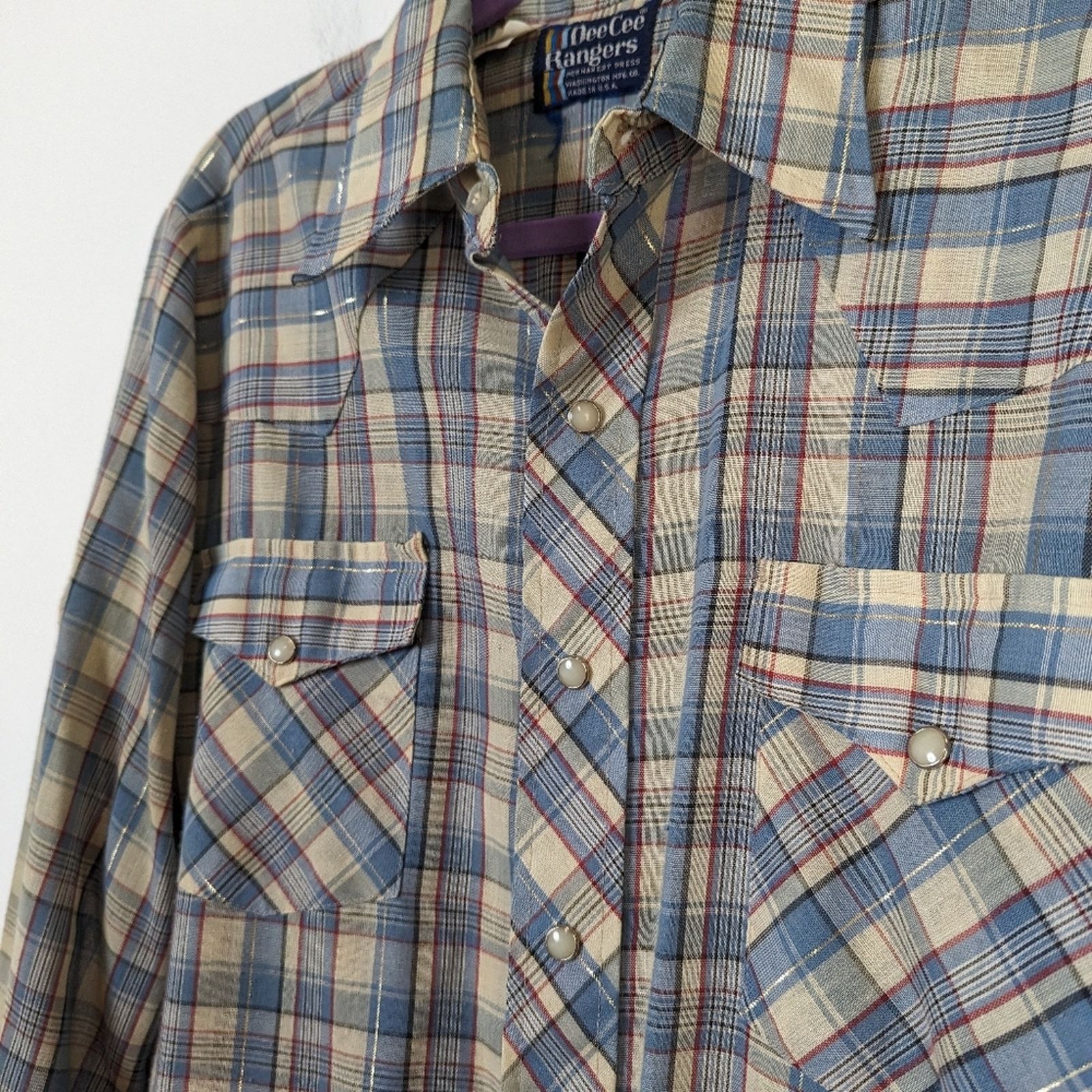 Vintage Vintage 70's Dee Dee Rangers Plaid Western Shirt - 15 Size US XS / EU 42 / 0 - 8 Thumbnail