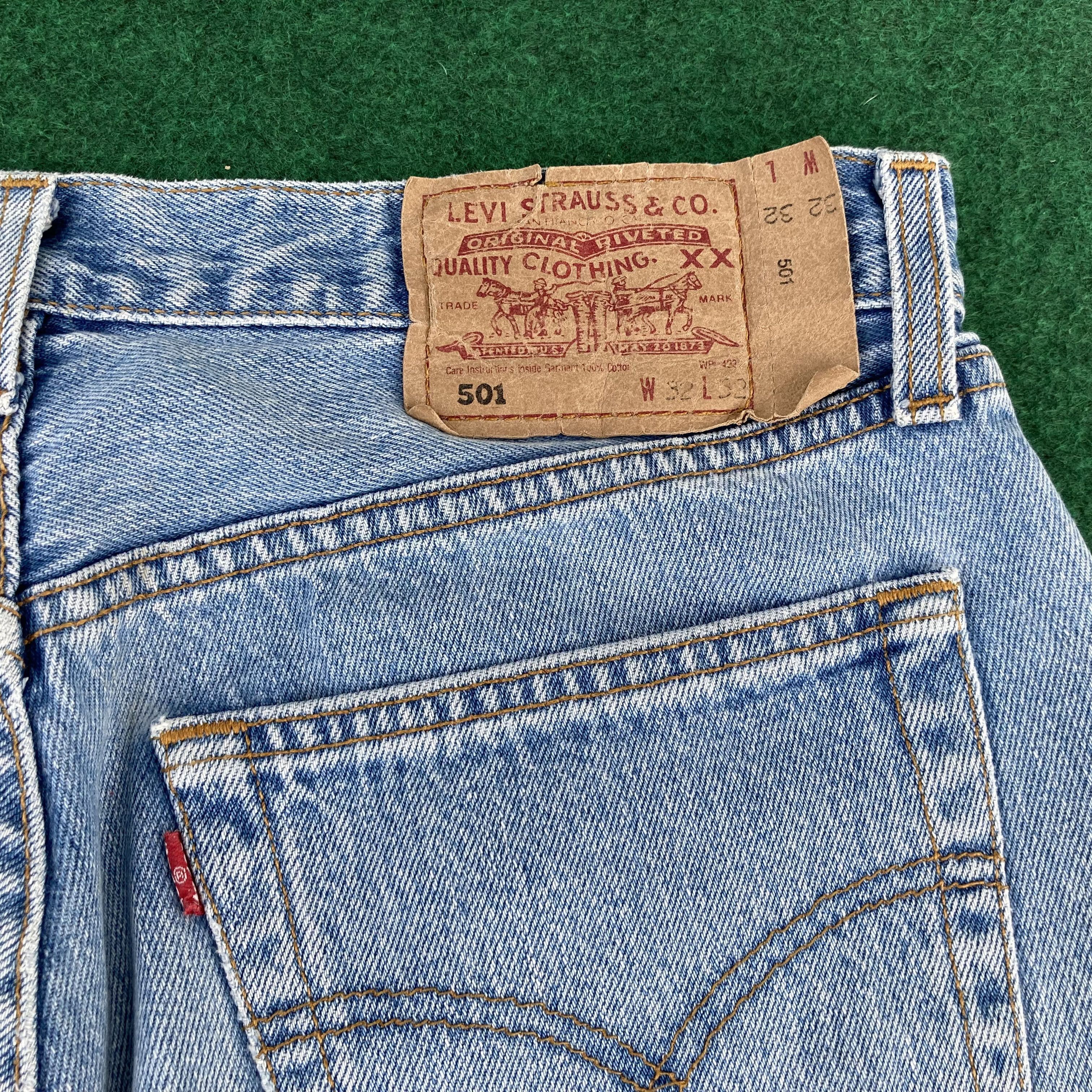 Levi's × Vintage Vtg Levis 501 Short Jorts Ripped Punk Grunge Jeans Size US 29 - 9 Thumbnail