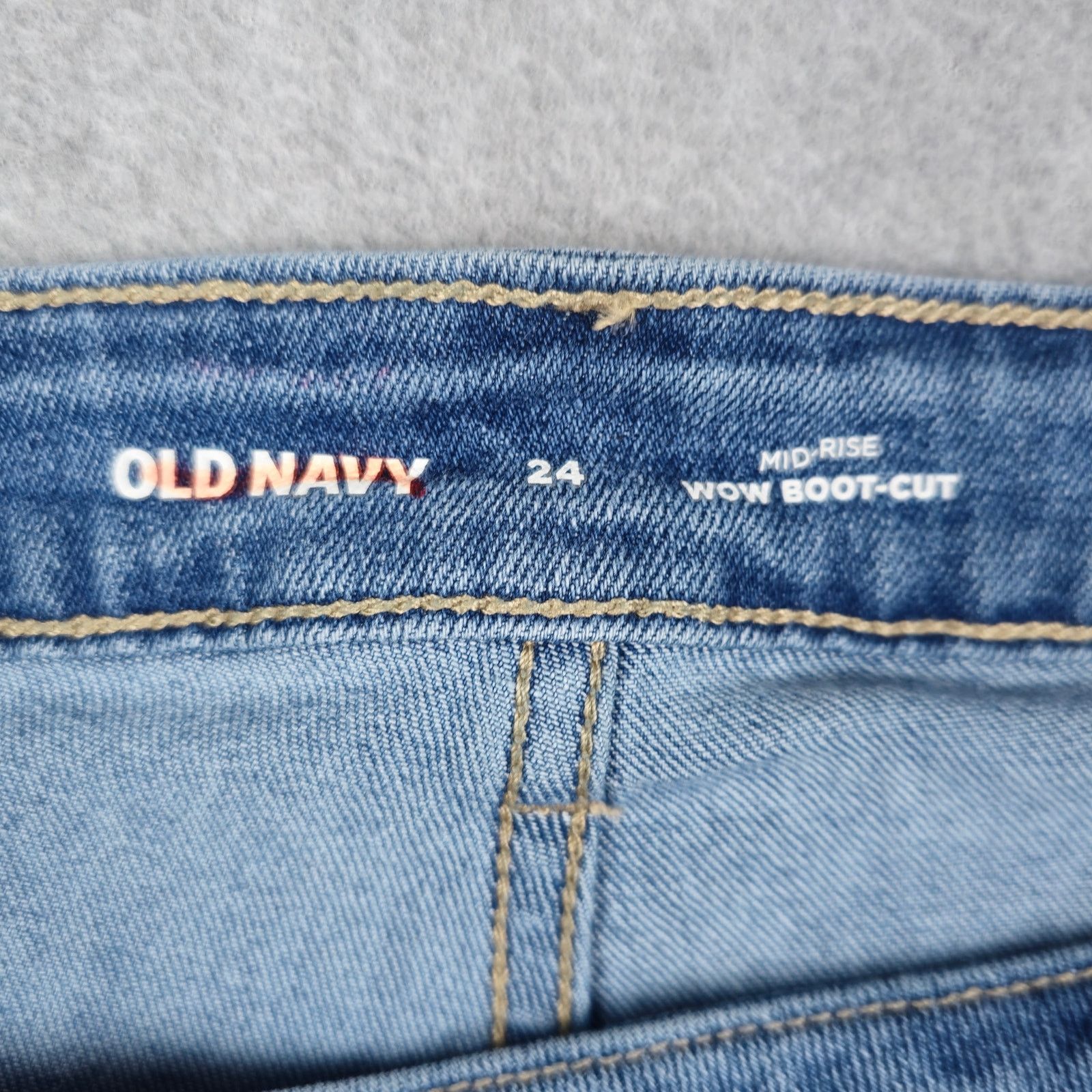 Old Navy Old Navy Womens 24 Mid Rise Wow Boot Cut Jeans Size 42" / US 20 - 8 Thumbnail