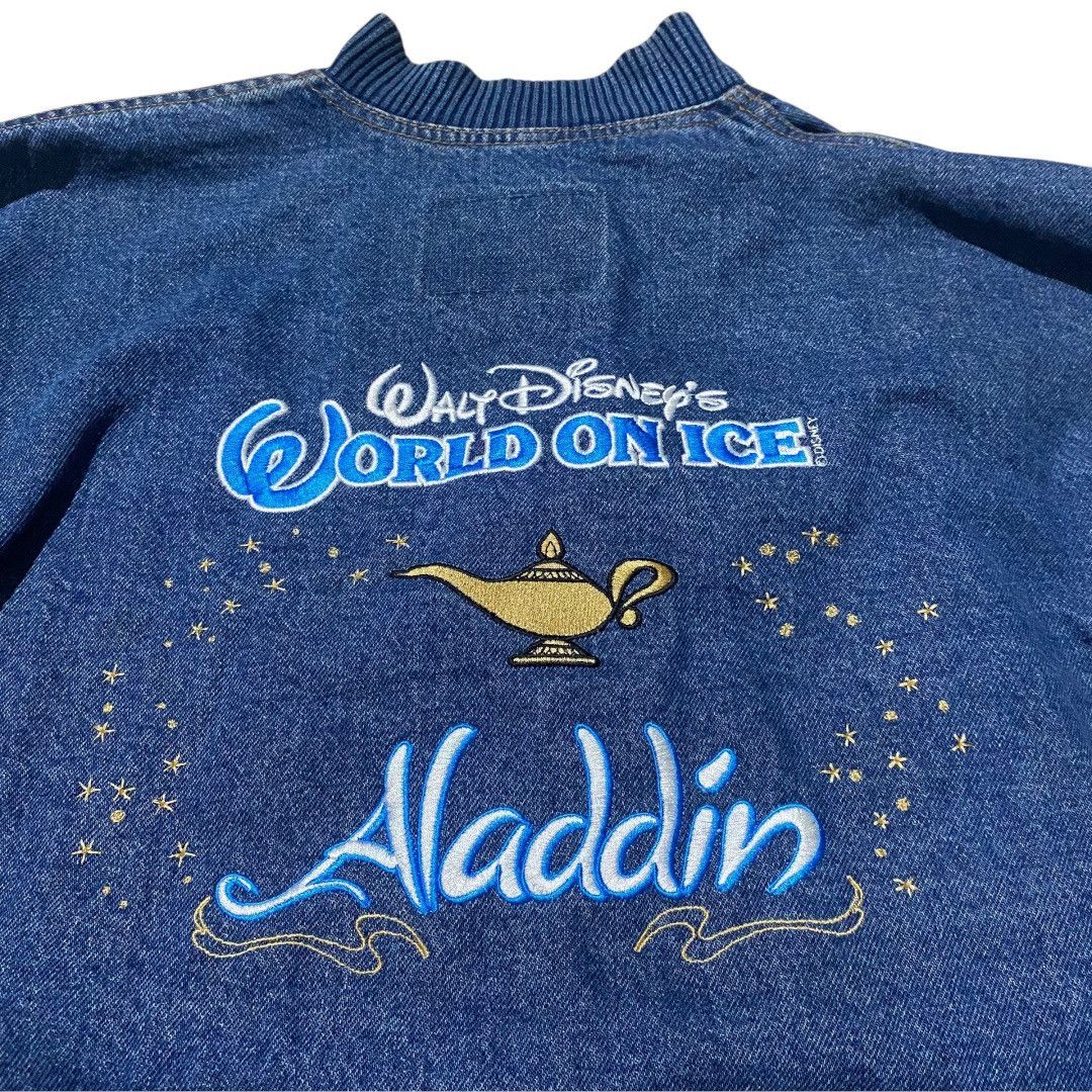 Disney 90s disneys aladdin world on ice denim bomber jacket Size US M / EU 48-50 / 2 - 4 Thumbnail