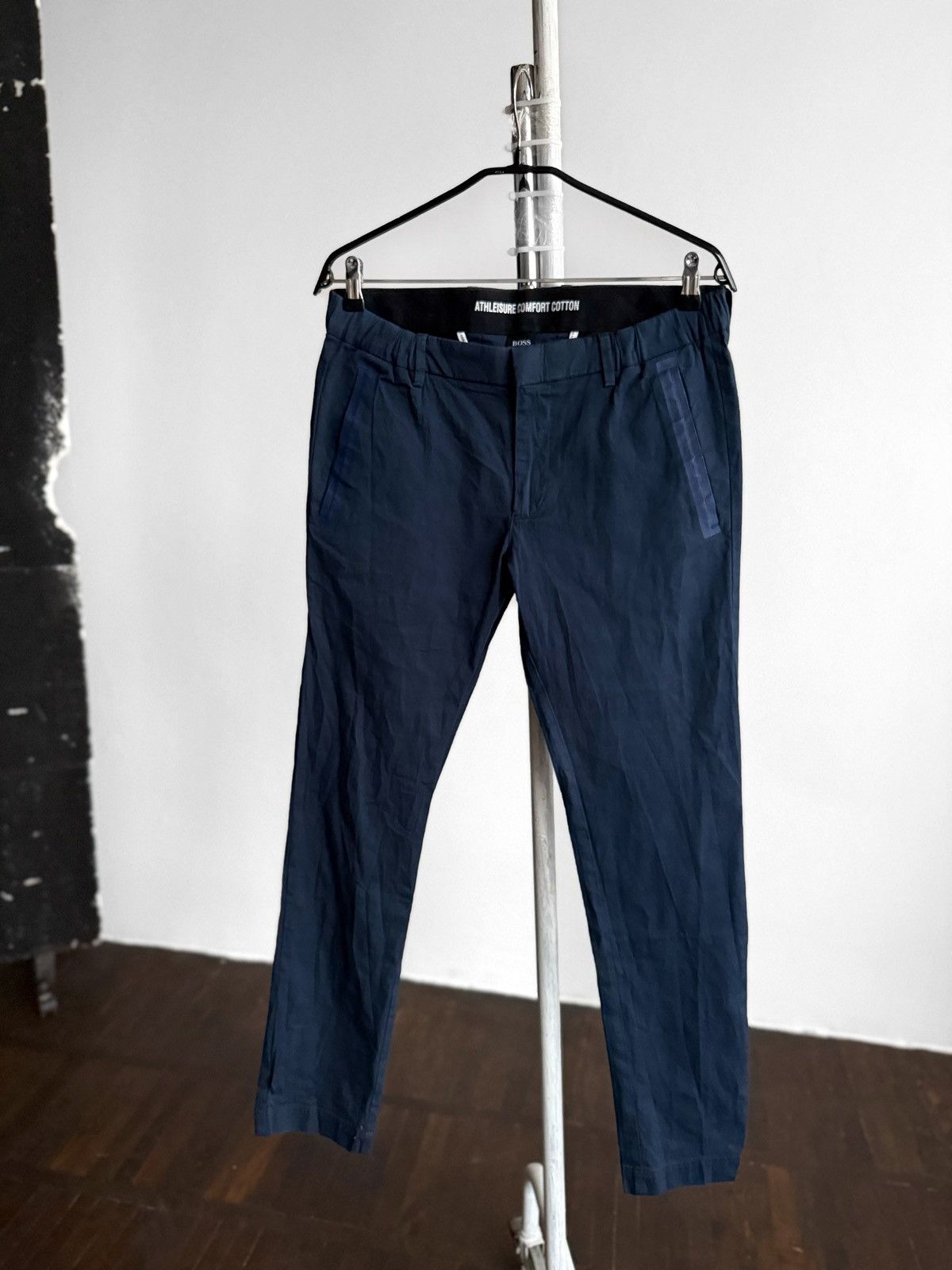 Hugo Boss Hugo Boss Mens Blue Trousers Pants Stretch Zipper Closure Size US 32 / EU 48 - 1 Thumbnail
