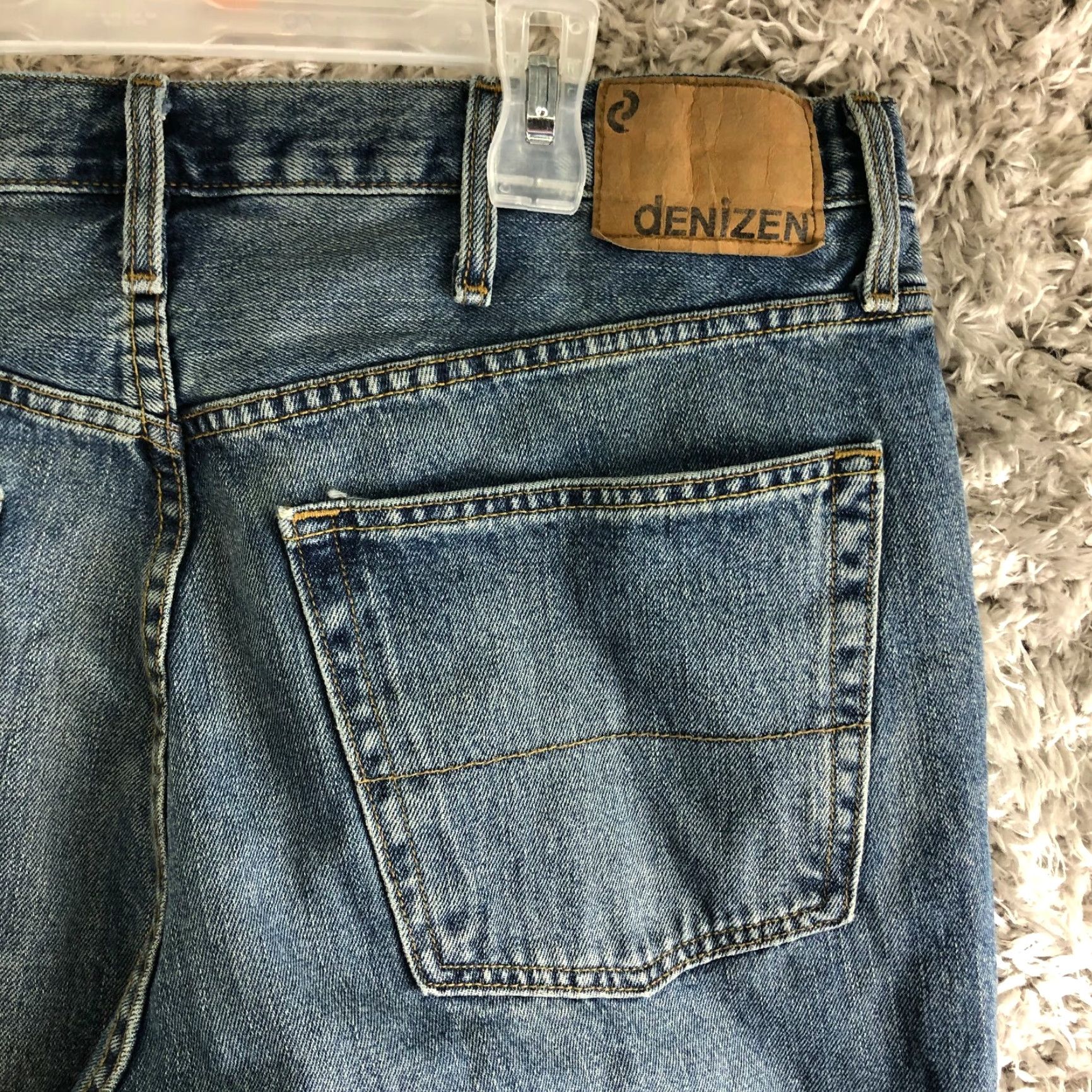 Denizen DENIZEN 285 Relaxed Fit Mens Size 40x30 Mid Rise Straight Leg Blue Denim Jeans Size US 40 / EU 56 - 6 Thumbnail