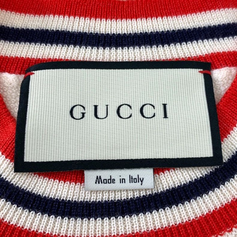 Gucci Gucci Color block double G full print striped wool knitted Size US S / EU 44-46 / 1 - 5 Thumbnail