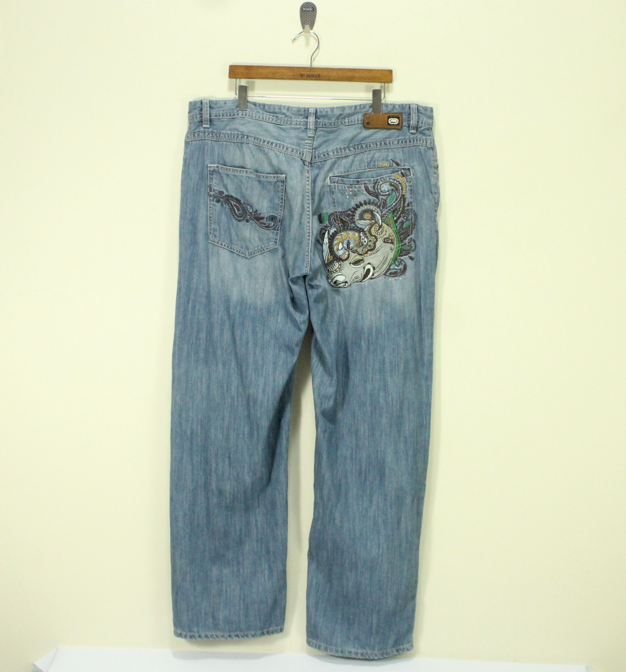 Ecko Unltd. ECKO UNLTD Denim Baggy Fit Embroidered Logo JNCO STUSSY Size US 42 / EU 58 - 2 Thumbnail