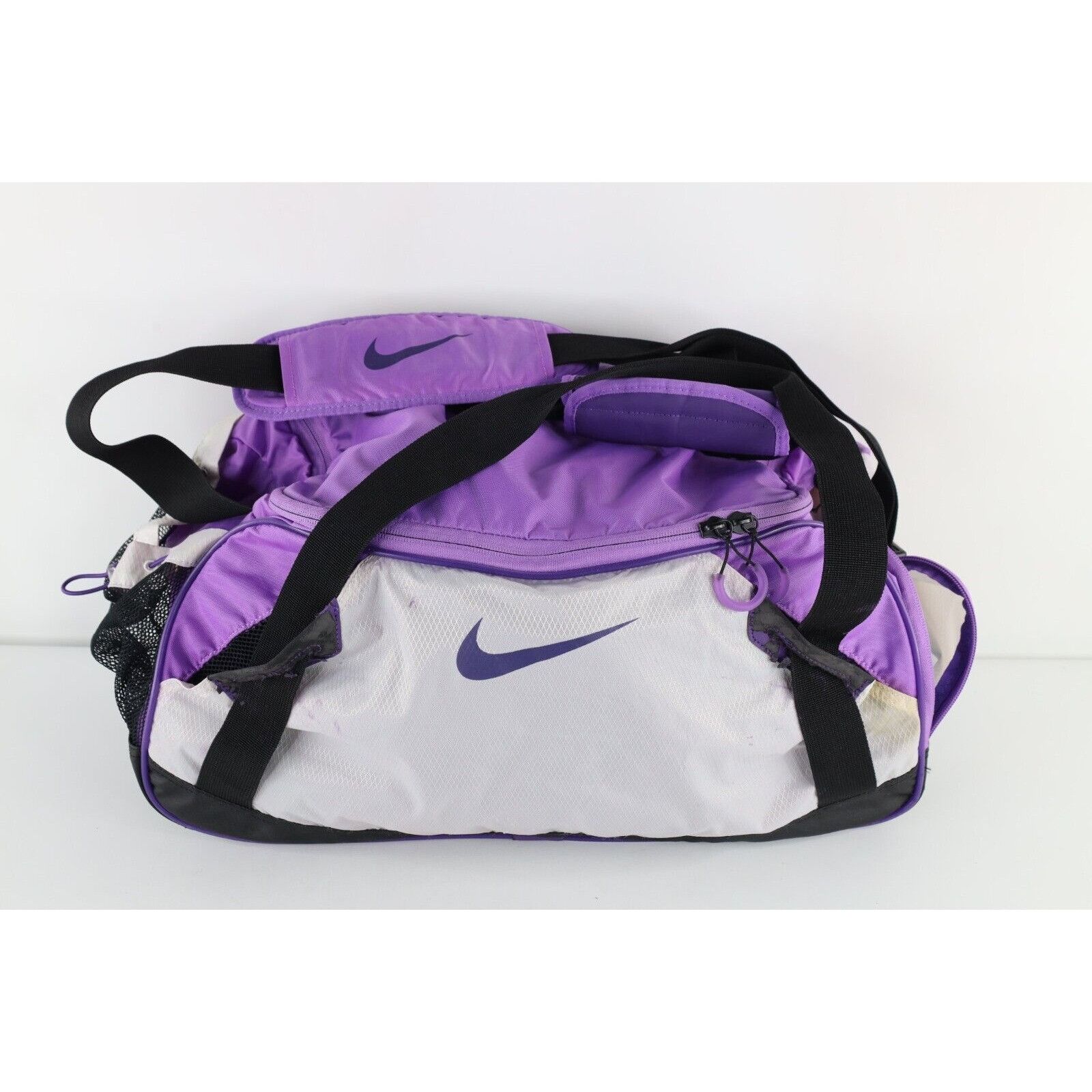 Nike × Vintage Vintage Nike Big Swoosh Logo Distressed Handled Duffel Bag Size ONE SIZE - 1 Thumbnail