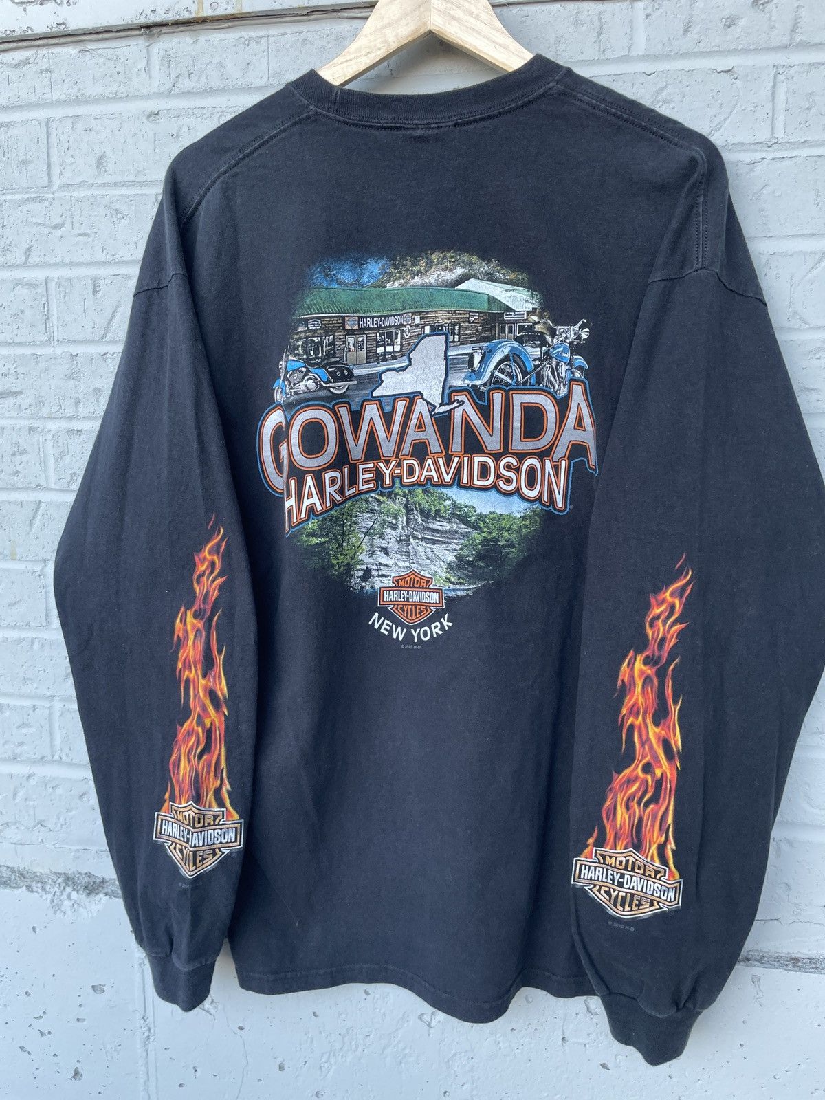 Harley Davidson Harley Davidson Clown Flaming Long Sleeve Size US XL / EU 56 / 4 - 7 Thumbnail