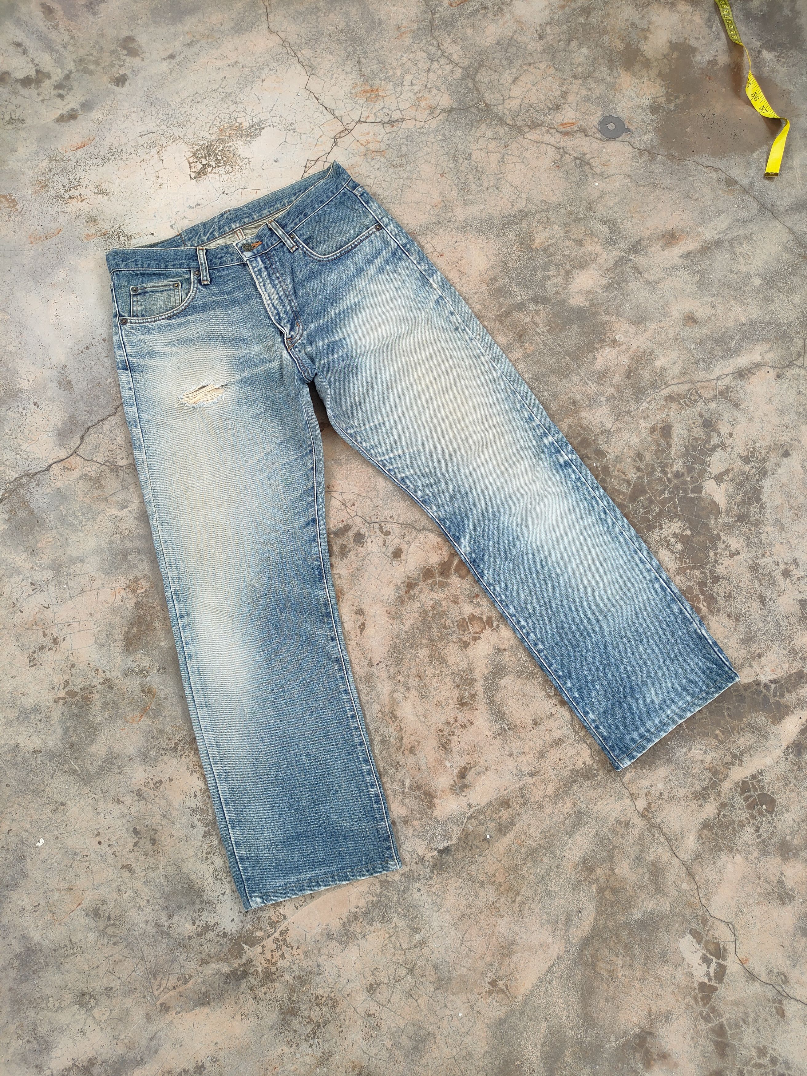 Edwin W33 VINTAGE EDWIN FADED RIPPED JEANS PANTS Size US 33 - 2 Thumbnail
