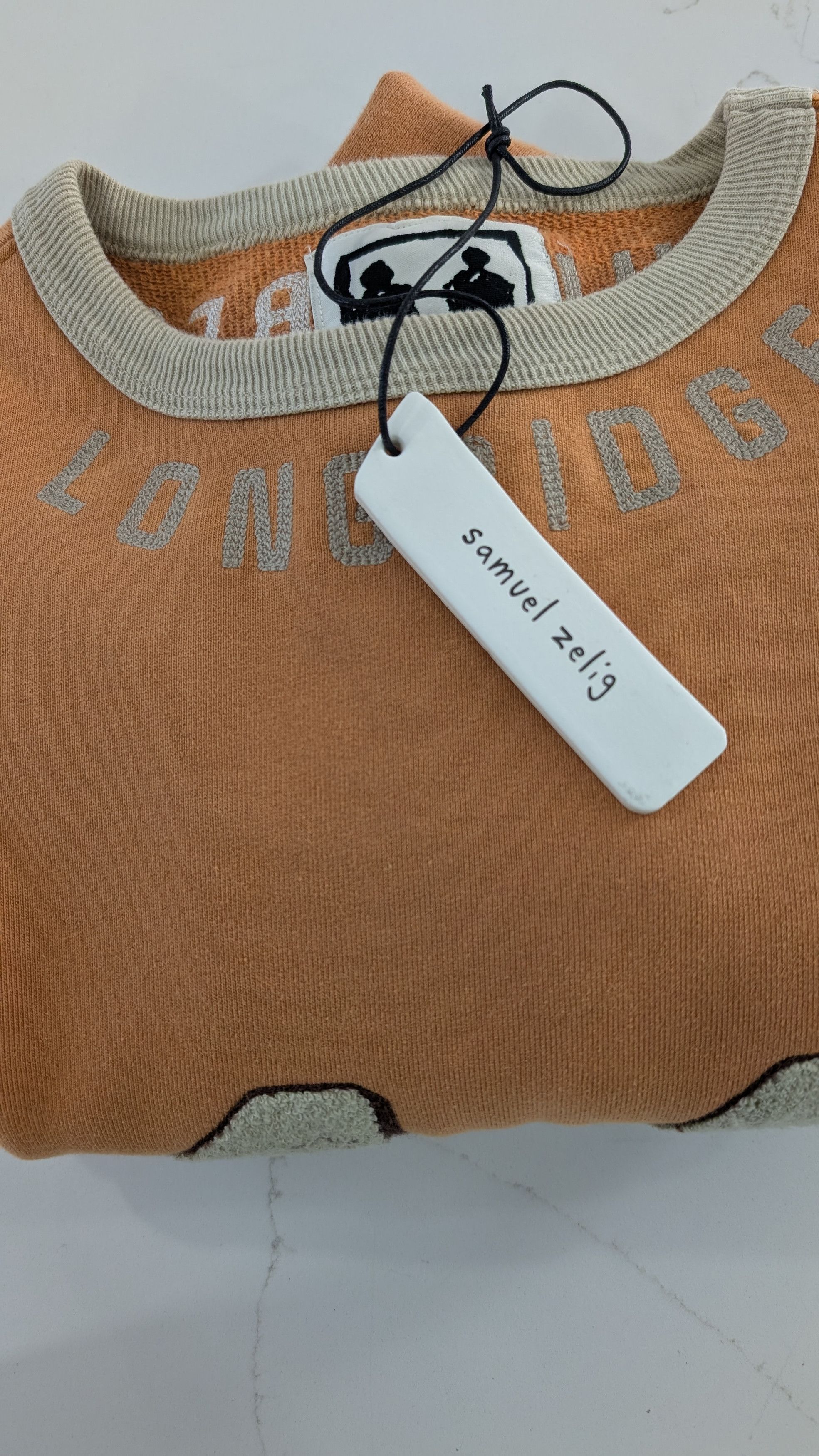 Samuel Zelig SAMUEL ZELIG Varsity Crewneck - Vintage Orange - Made in USA Size US S / EU 44-46 / 1 - 12 Thumbnail