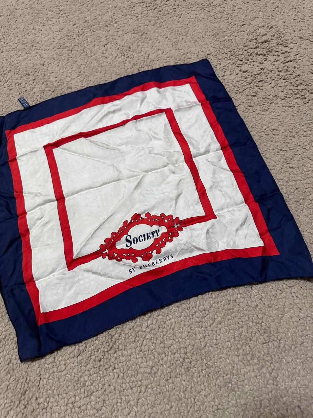 Burberry Vintage Society Burberrys Silk Neckerchief Neck Scarf 17.5 Size ONE SIZE - 2 Thumbnail