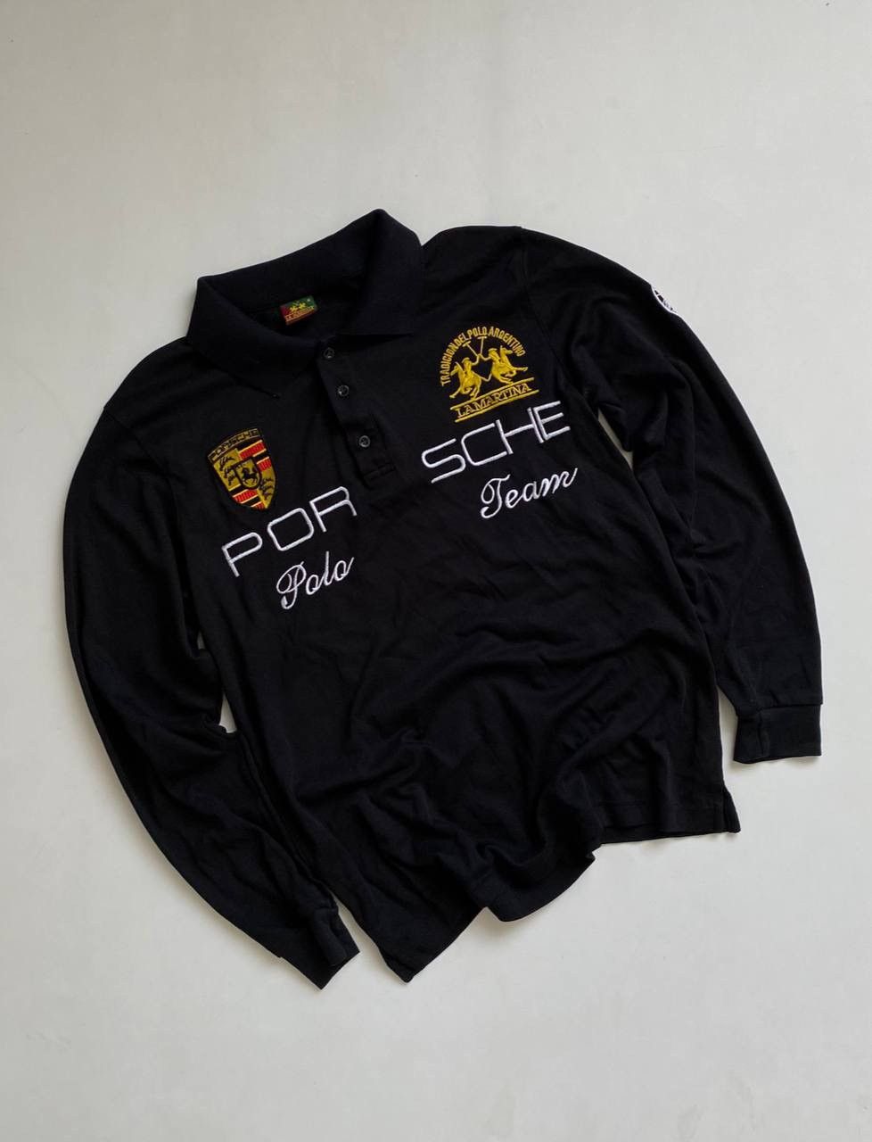 La Martina × Vintage Vintage La Martina x Porsche Racing Team Polo Long Sleeve Size US M / EU 48-50 / 2 - 1 Thumbnail