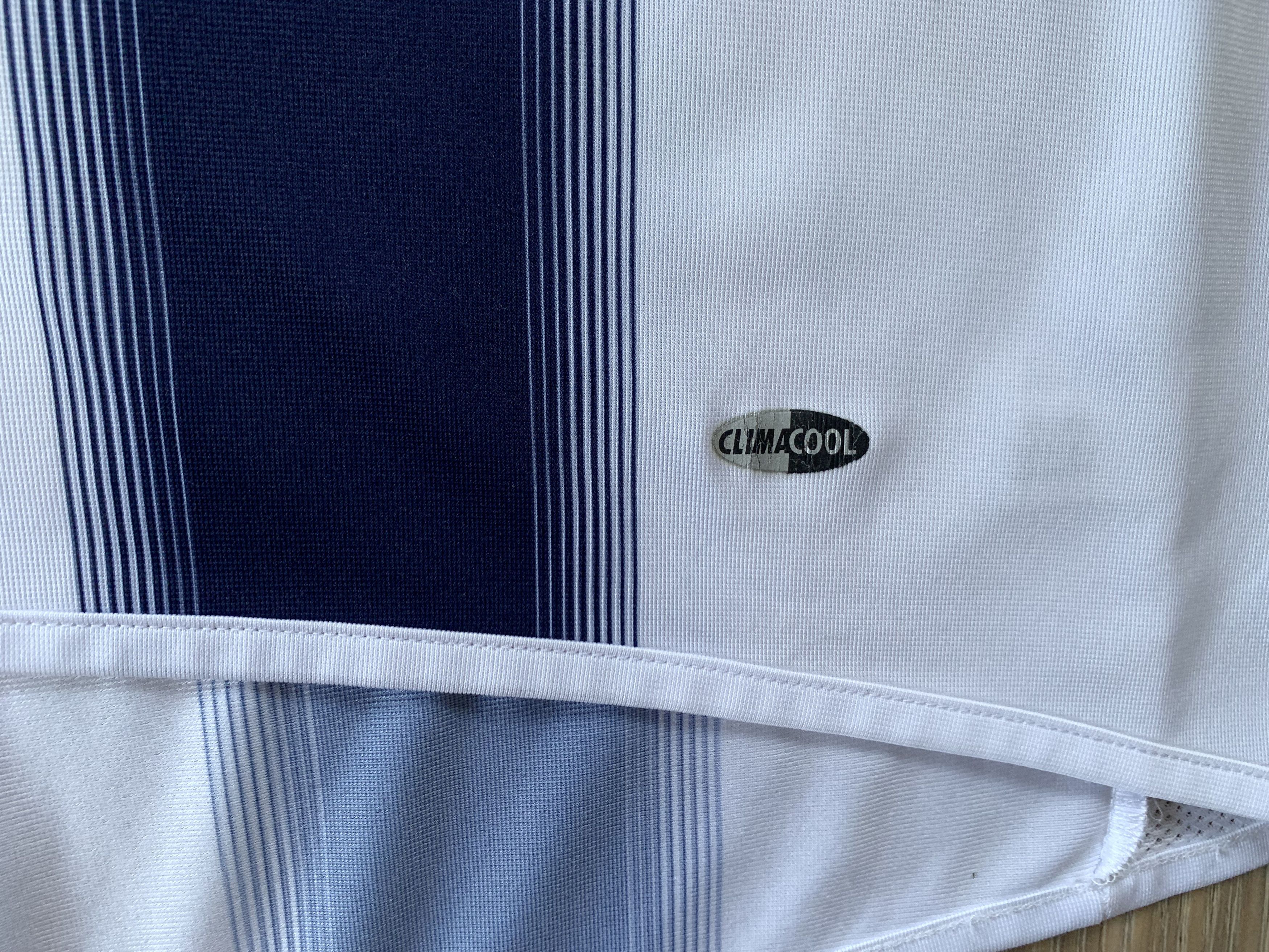 Adidas Adidas Vintage White Blue Sport Soccer Training T-Shirt Size US L / EU 52-54 / 3 - 5 Thumbnail
