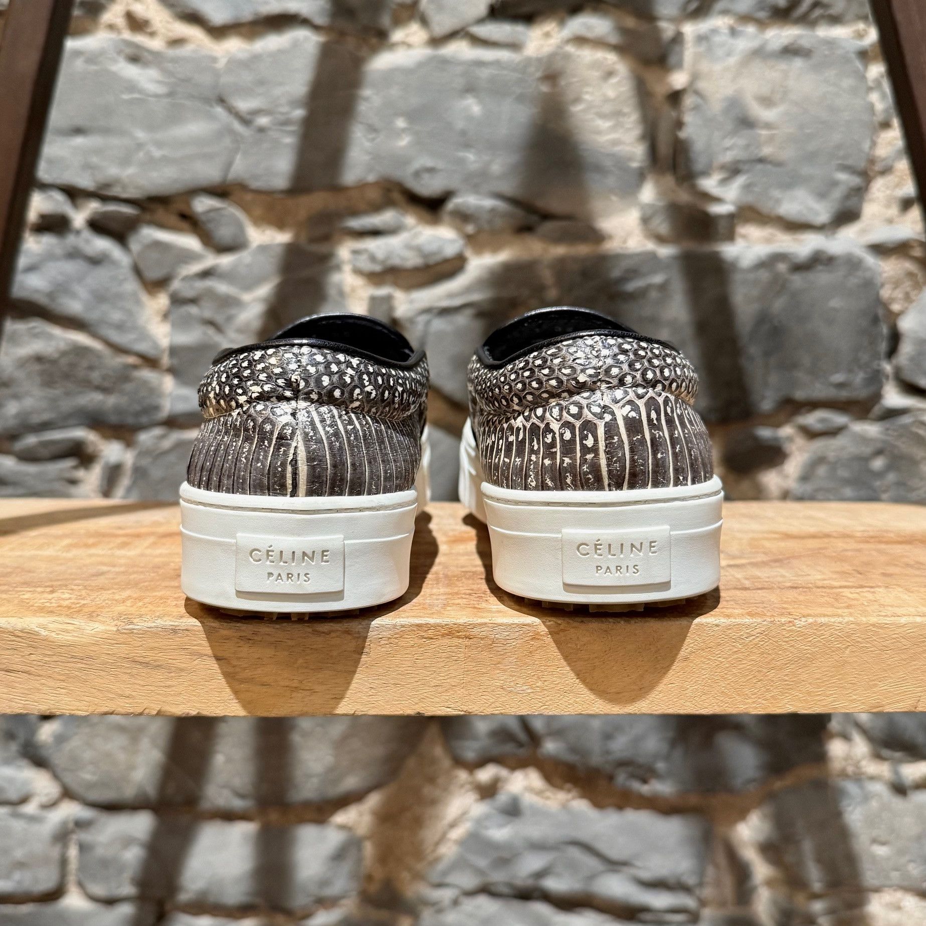 Celine Céline Python Skin Skate Slip-on Sneakers Size US 5 / IT 35 - 4 Thumbnail