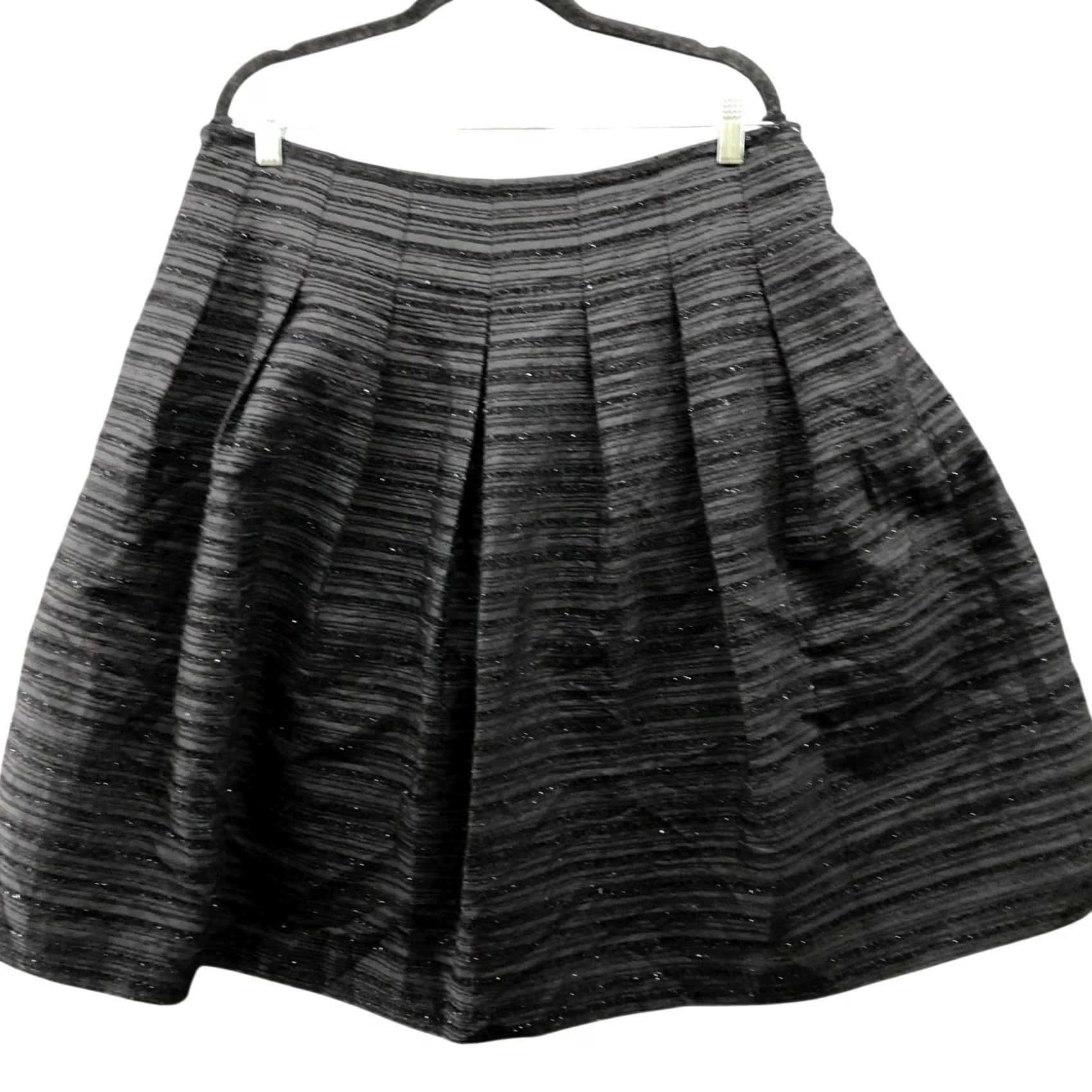 Talbots VINTAGE Talbots Textured Taffeta Pleated Skirt Size 14 Black Metallic Holiday A-Line Size 36" / US 14 / IT 50 - 2 Thumbnail