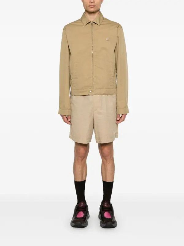 Givenchy o1srvl11e1225 4G-Detailed Cotton Jacket in Beige Size US L / EU 52-54 / 3 - 2 Thumbnail